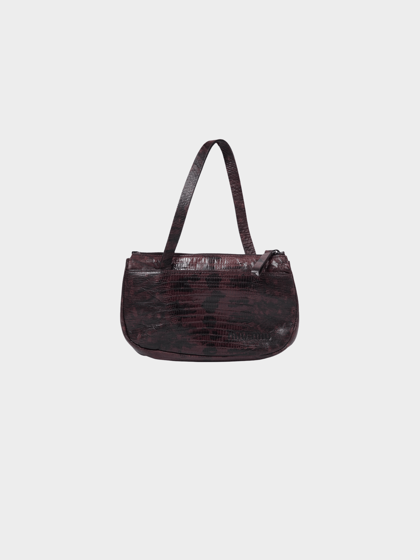 Miu Miu SS 2000 Burgundy Croc Mini Leather Bag
