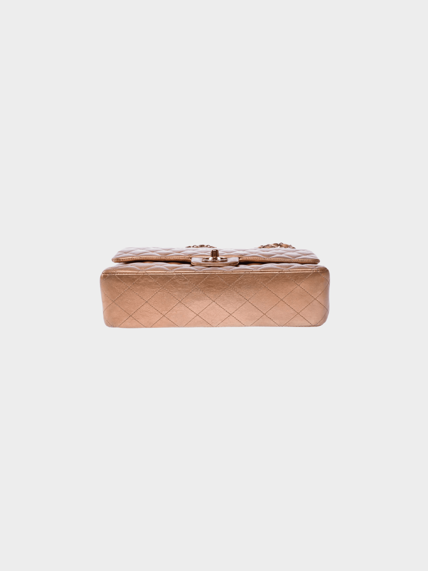 Chanel 2009 Bronze Metallic Medium Classic Double Flap Bag