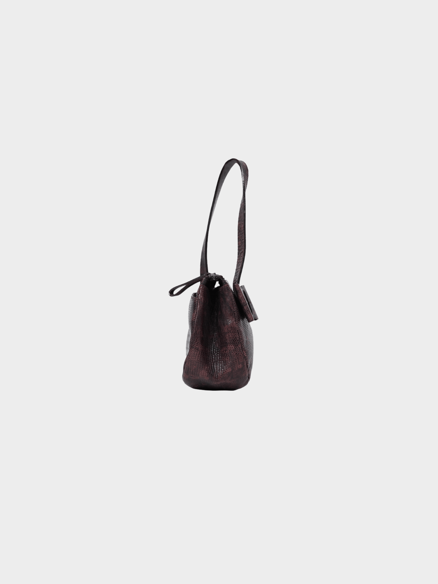 Miu Miu SS 2000 Burgundy Croc Mini Leather Bag