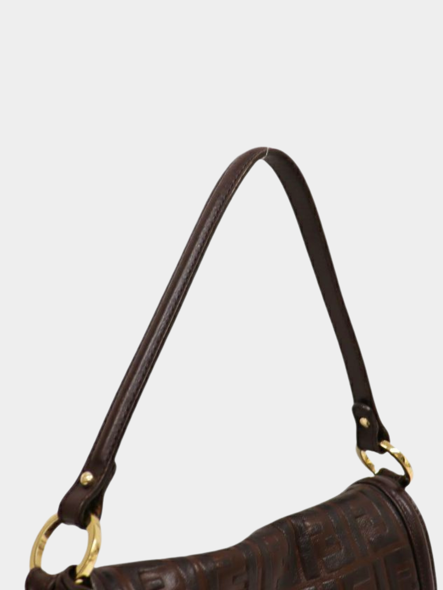 Fendi 2000s Brown Zucca Leather Handbag