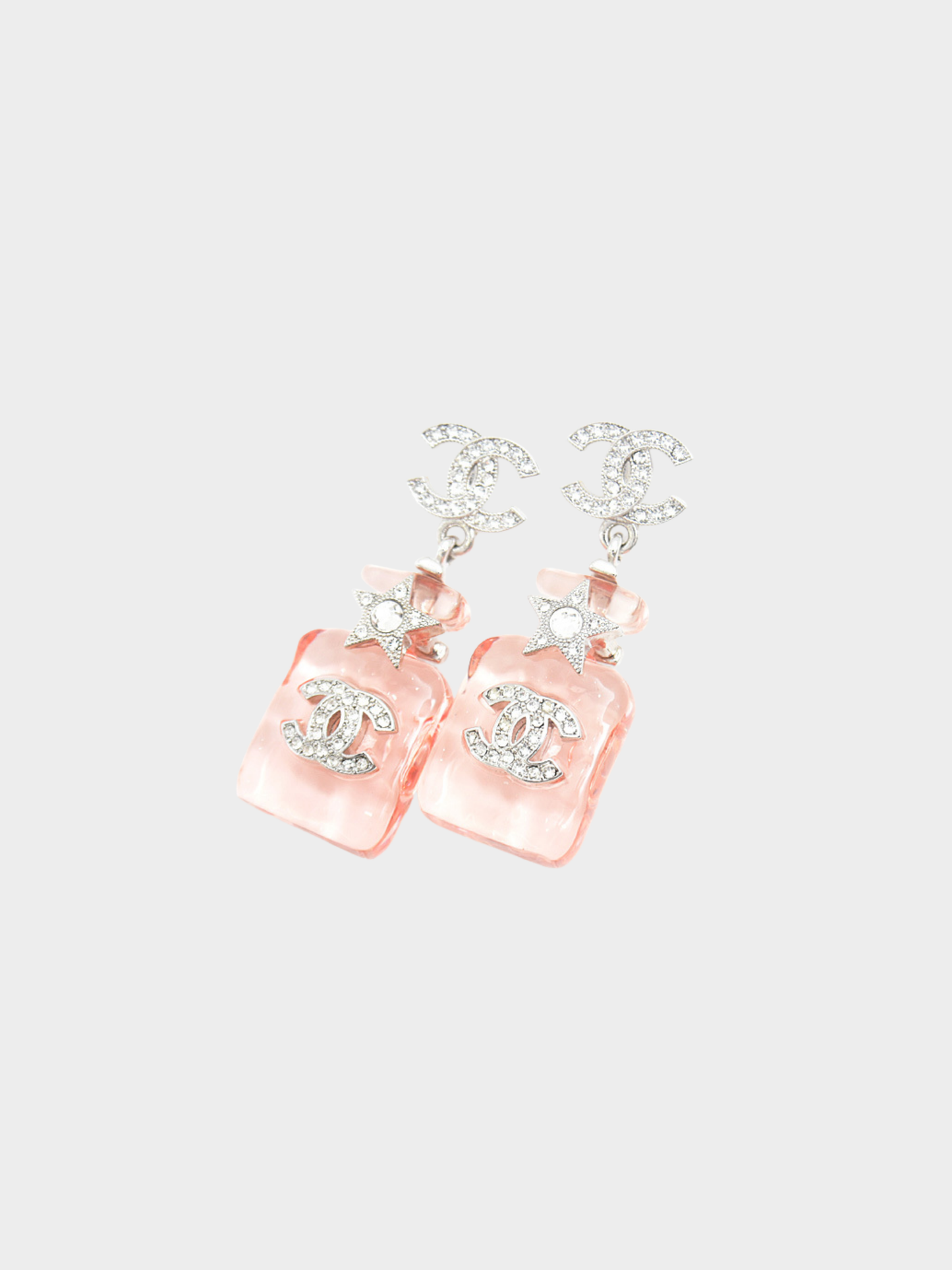 Chanel 2020s Coco Mark Perfume Bottle Perfume Bottle Rhinestone Earrings