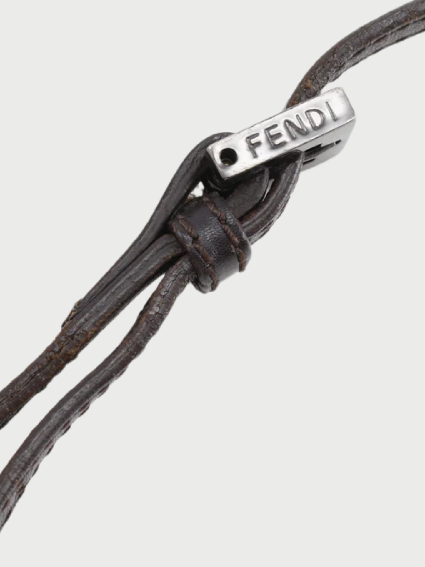 Fendi 2000s Brown Zucchino Canvas Crossbody Shoulder Bag