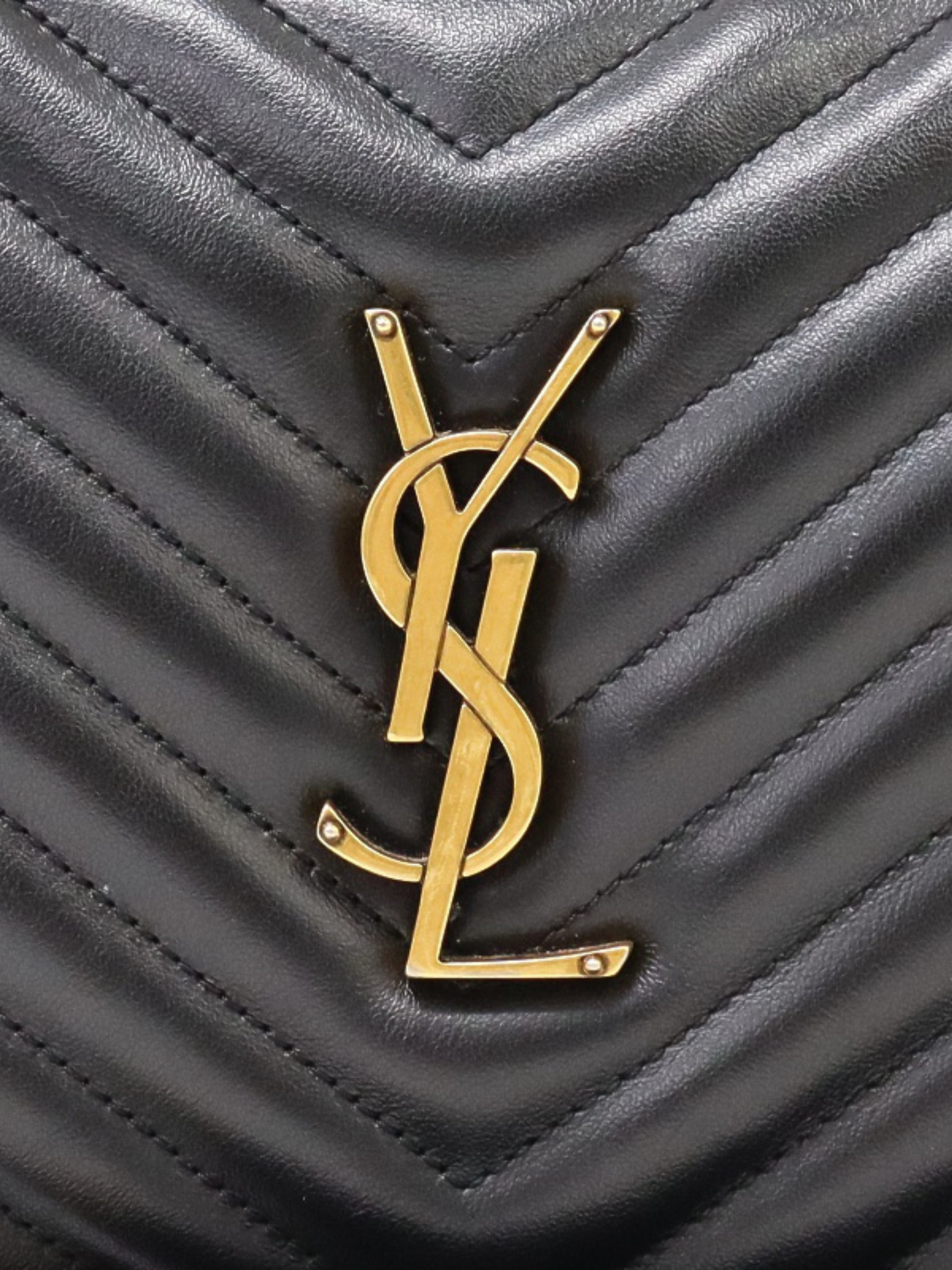 Yves Saint Laurent Paris 2010s Black Leather Lou Camera Bag