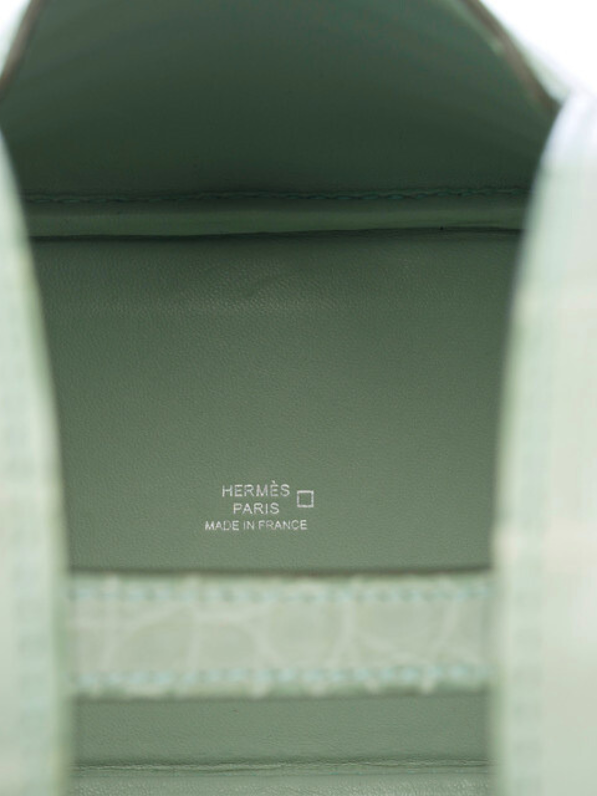 Hermès 2020s Green Alligator Mississippi Micro Picotin Lock Bag