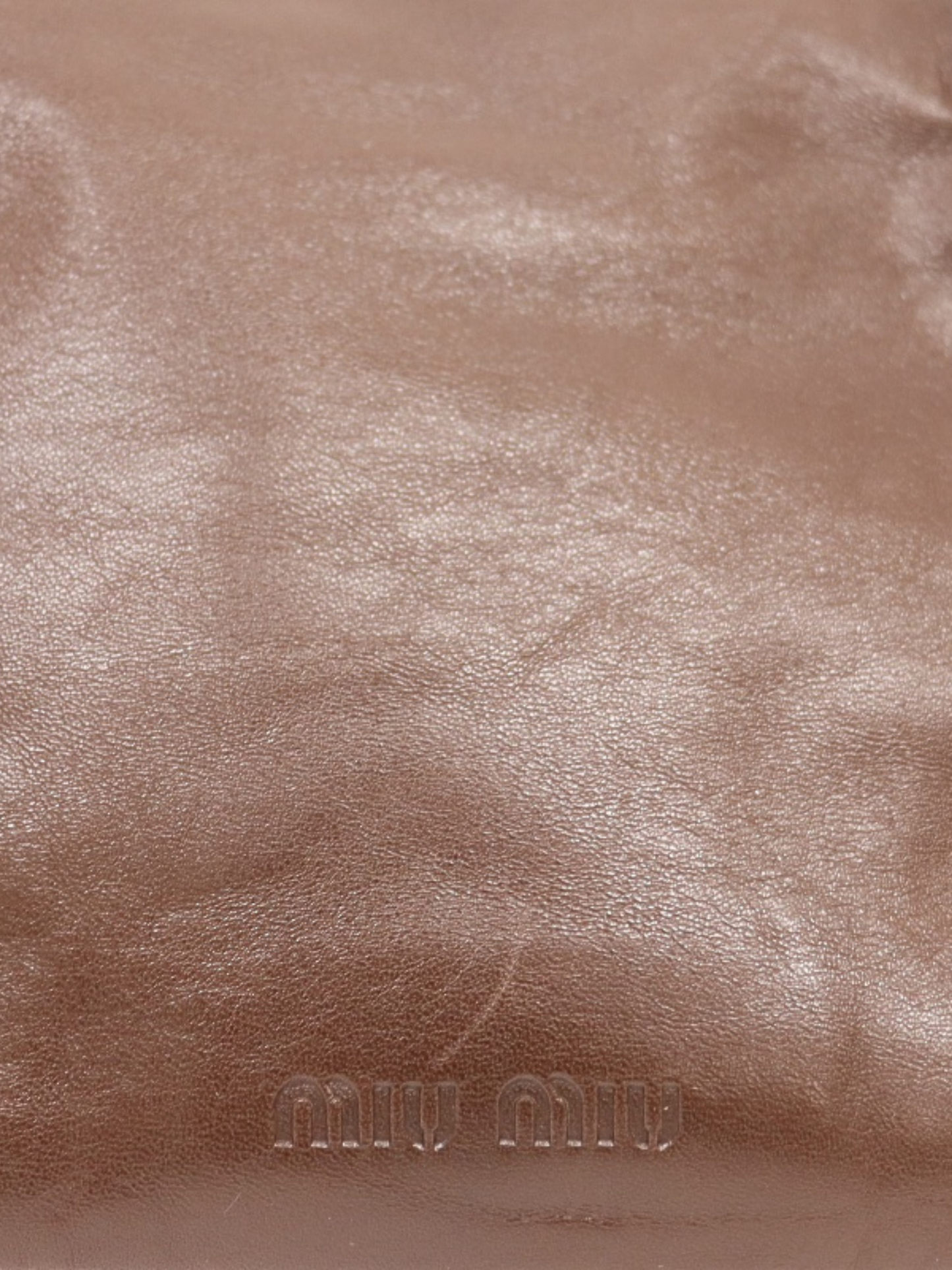 Miu Miu 2000s Brown Leather Logo Handbag