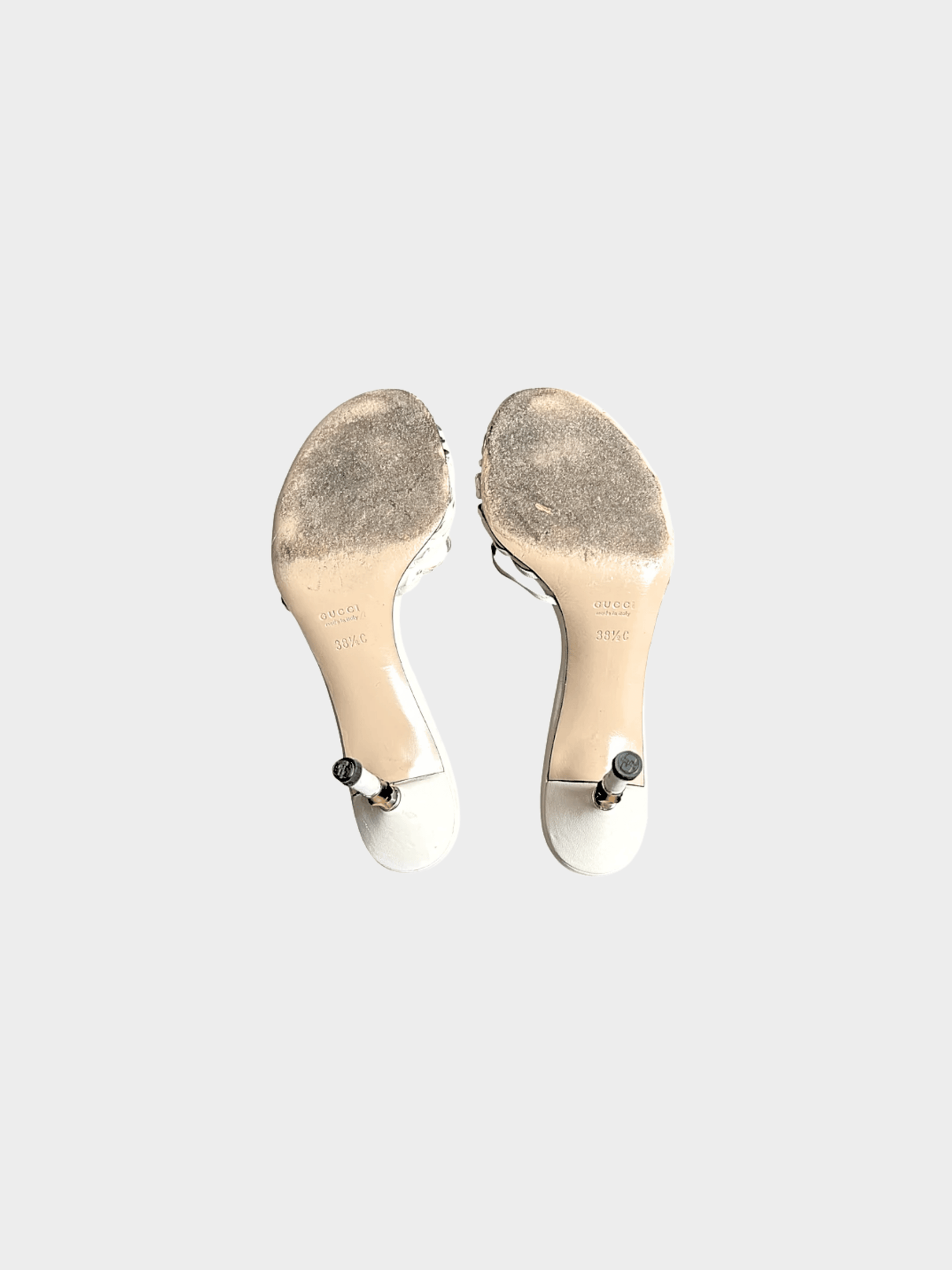 Gucci by Tom Ford 2000s White Bamboo Mules
