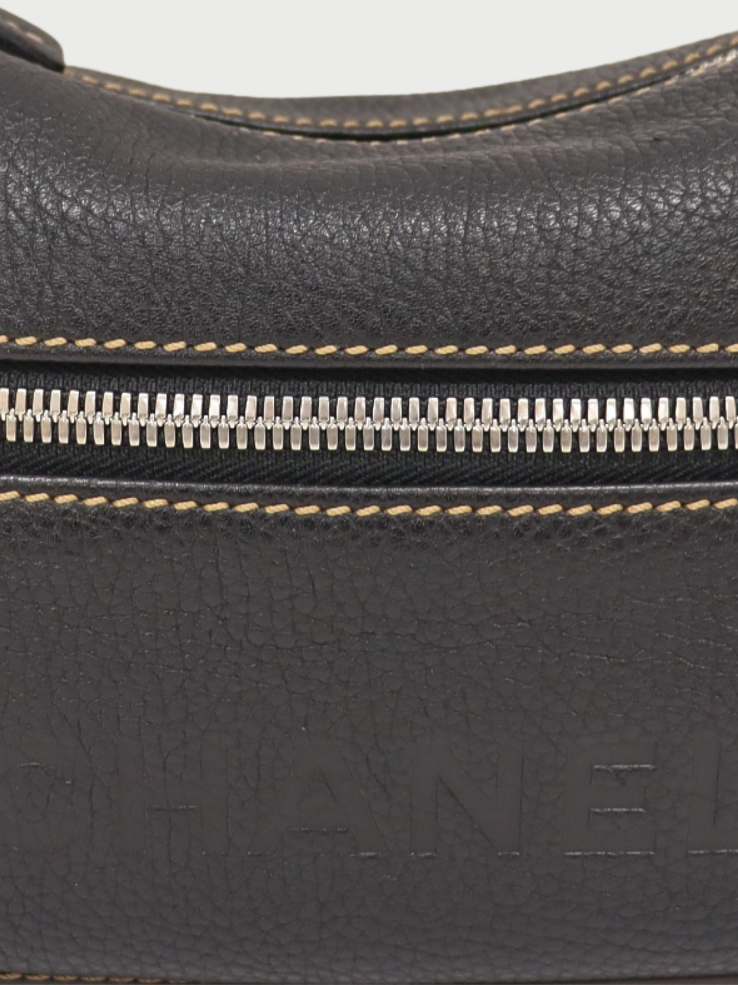 Chanel 2001-2002 Black Caviar Leather Logo Tassel One Shoulder Bag