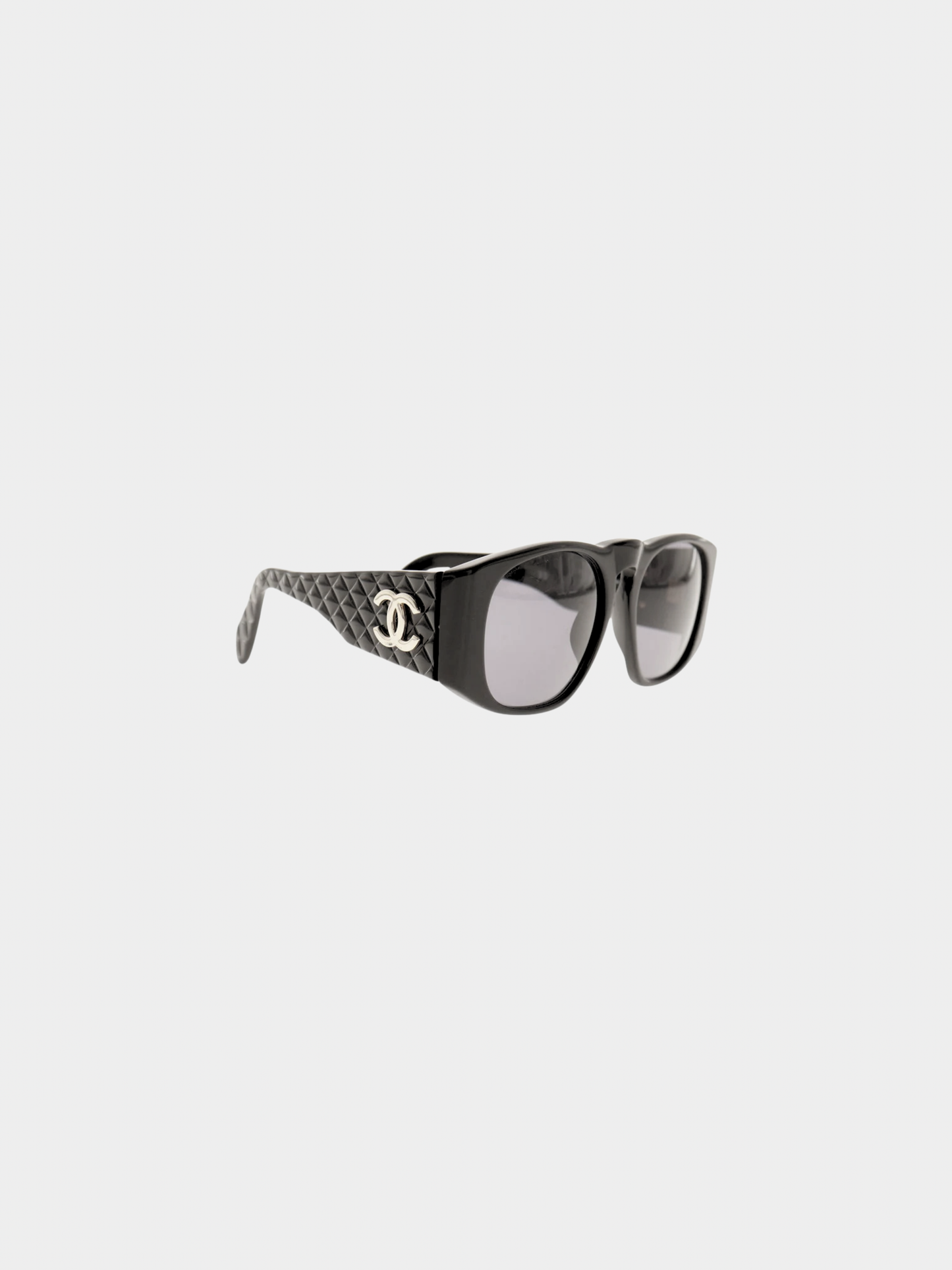 Chanel 2010s Black Plastic COCO Mark Sunglasses