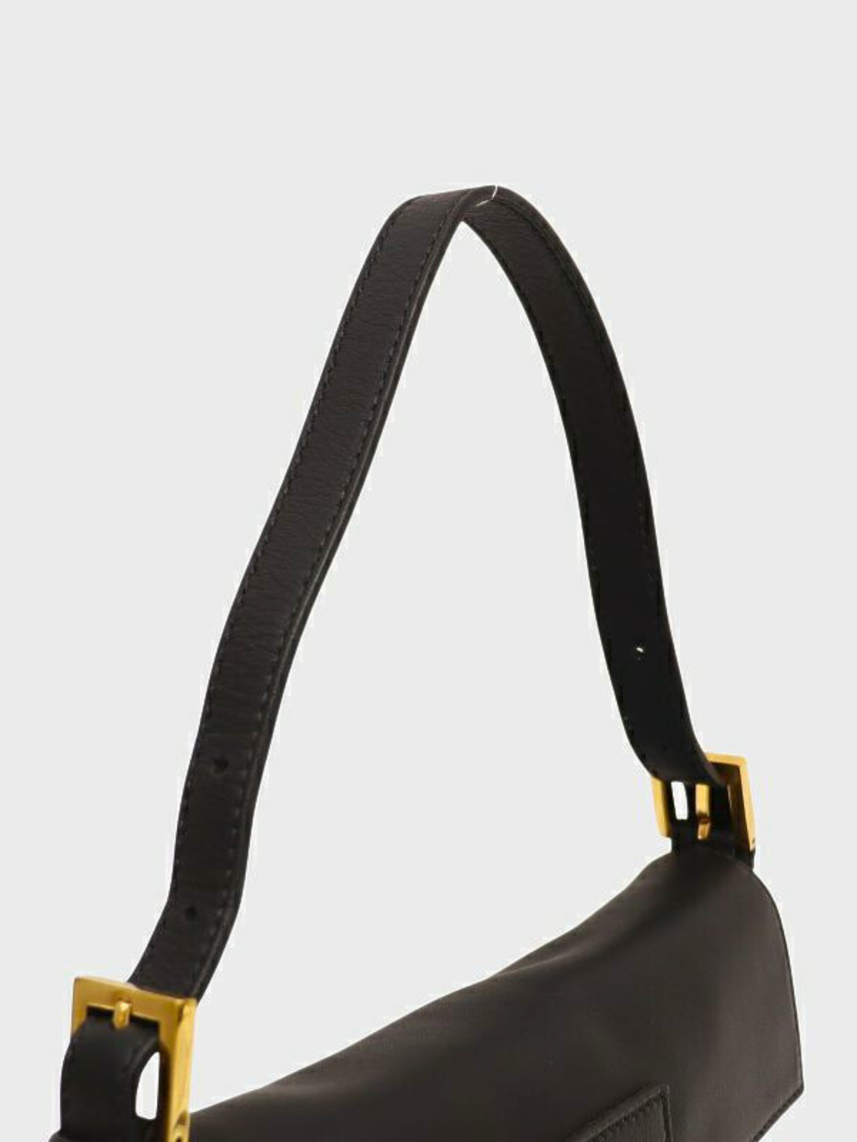 Fendi 2000s Black Leather Mamma Bucket Bag