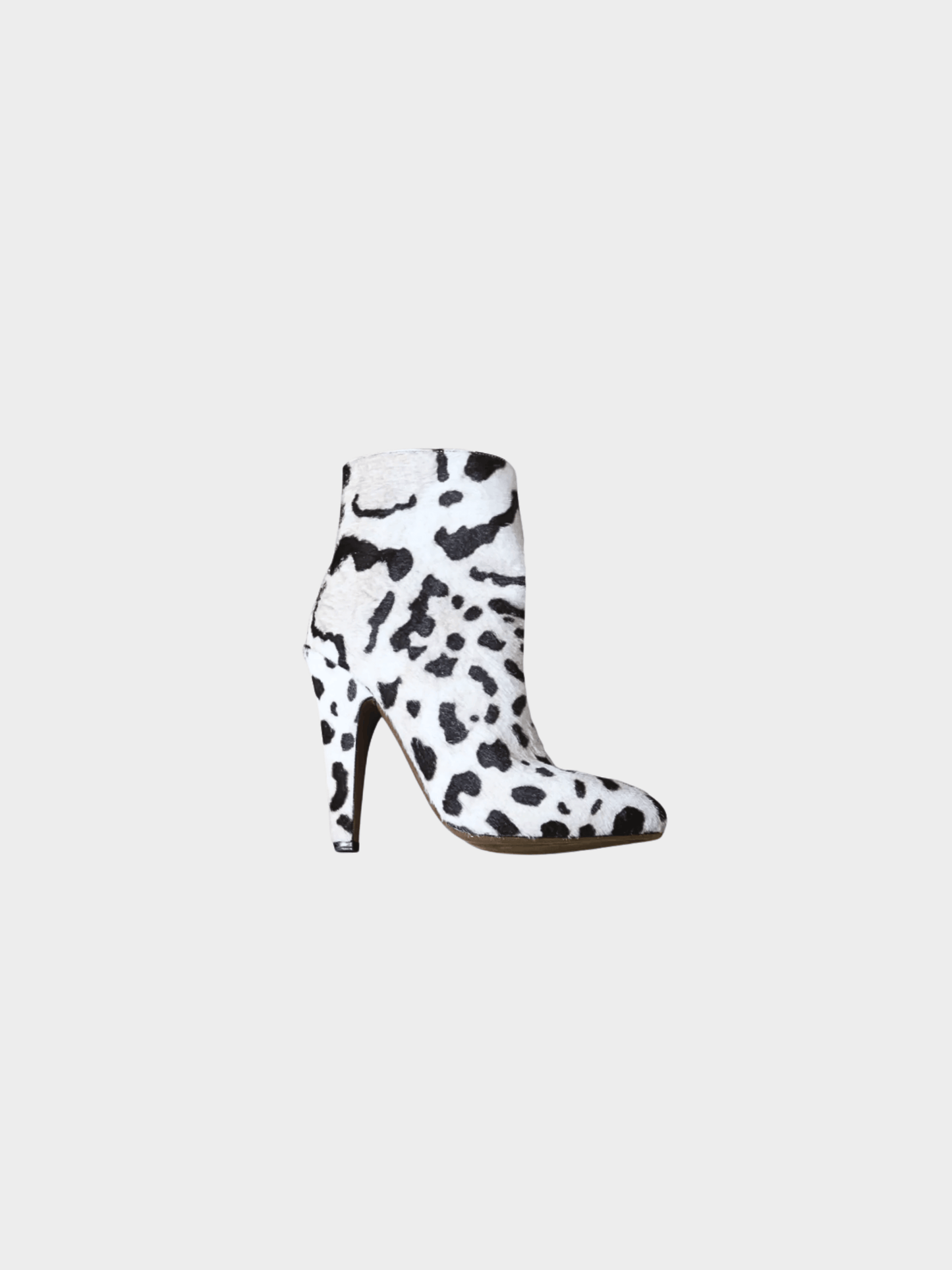 Azzedine Alaïa 2000s White and Black Ponyhair Zebra Print Boots