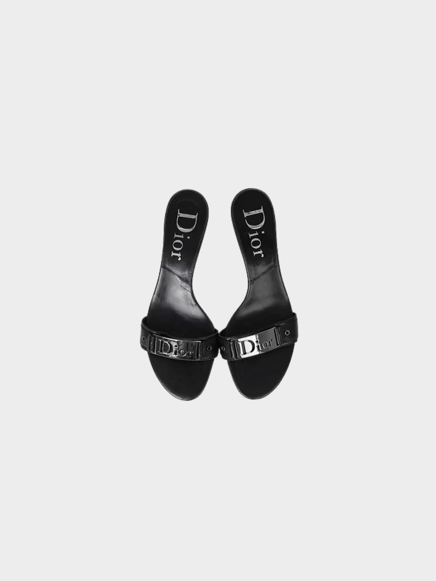 Christian Dior FW 2003 Black Bondage Kitten Heels