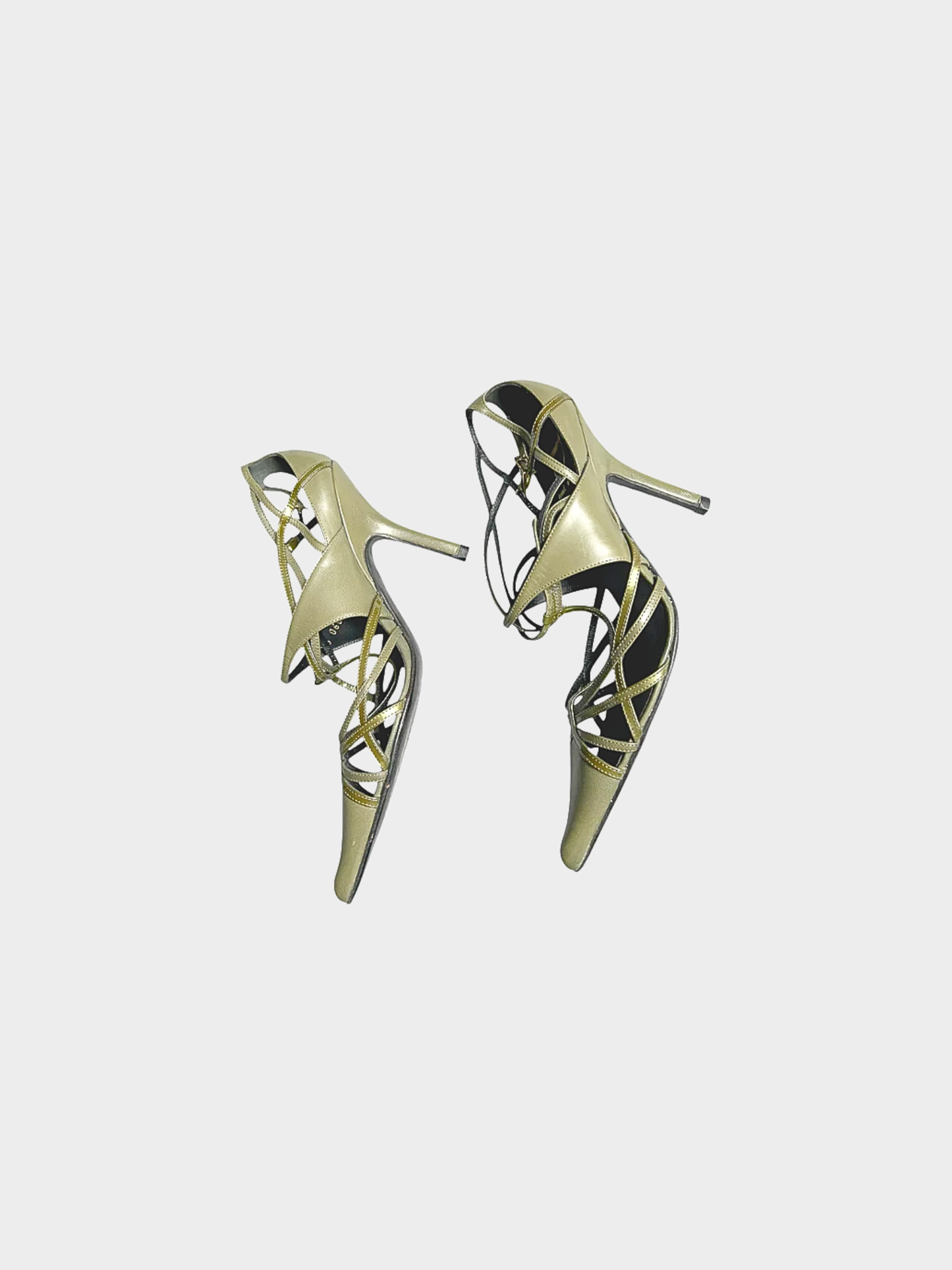 Christian Dior 2000s Khaki Bondage Heels