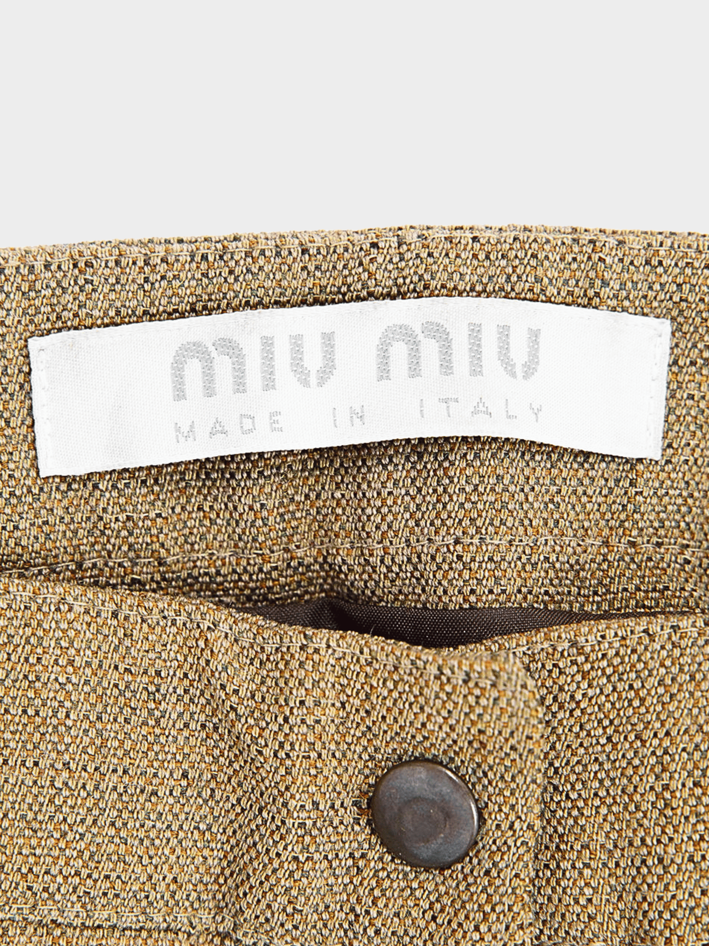 Miu Miu FW 1999 Brown Wool Midi Skirt