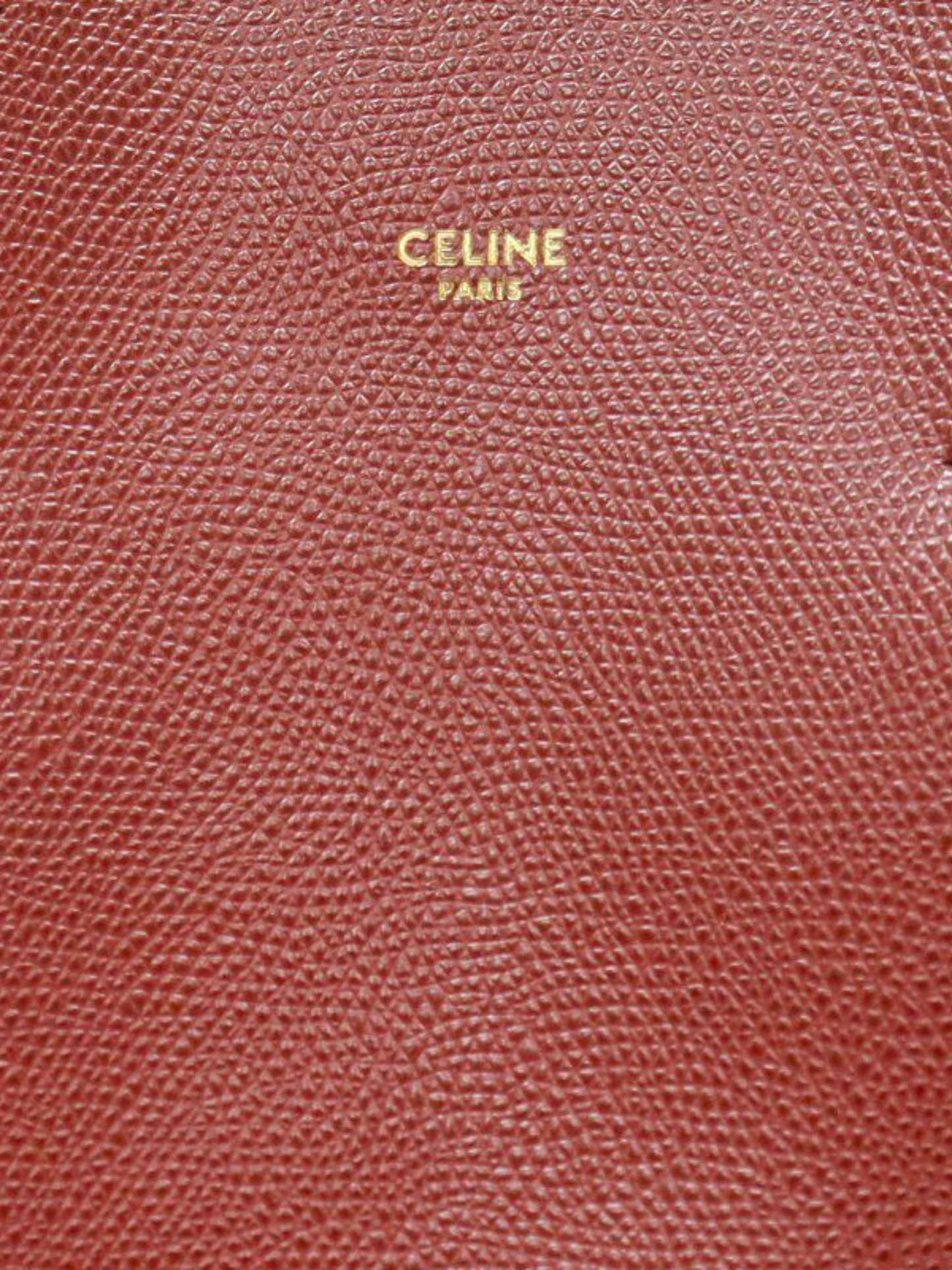Celine 2010s Bordeaux Leather Vertical Cabas Small Bag
