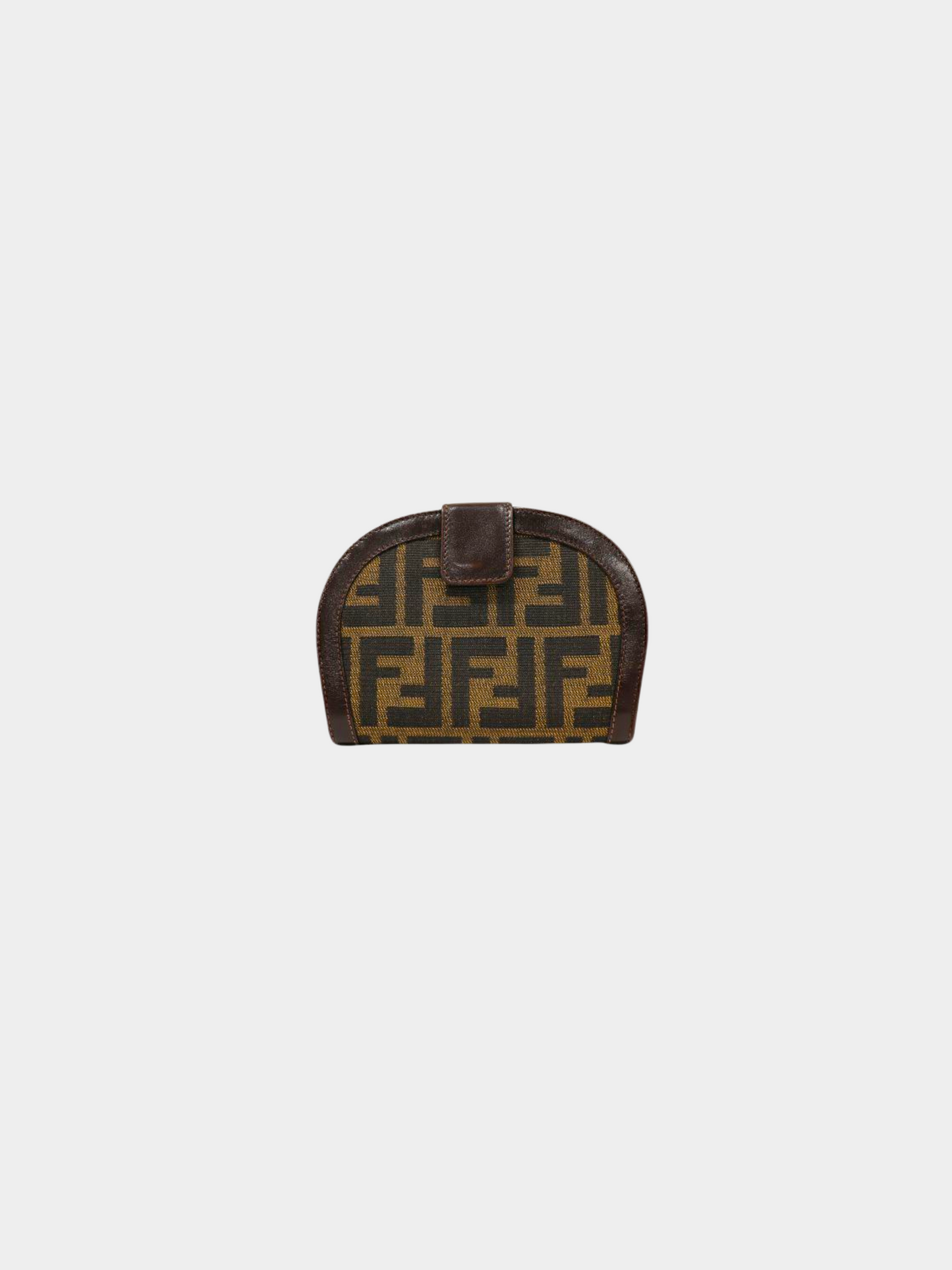 Fendi 2000s Brown Zucca Monogram Card Wallet
