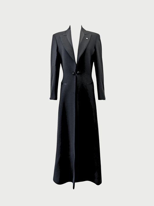 Jean Paul Gaultier 1990s Black Tuxedo Long Coat