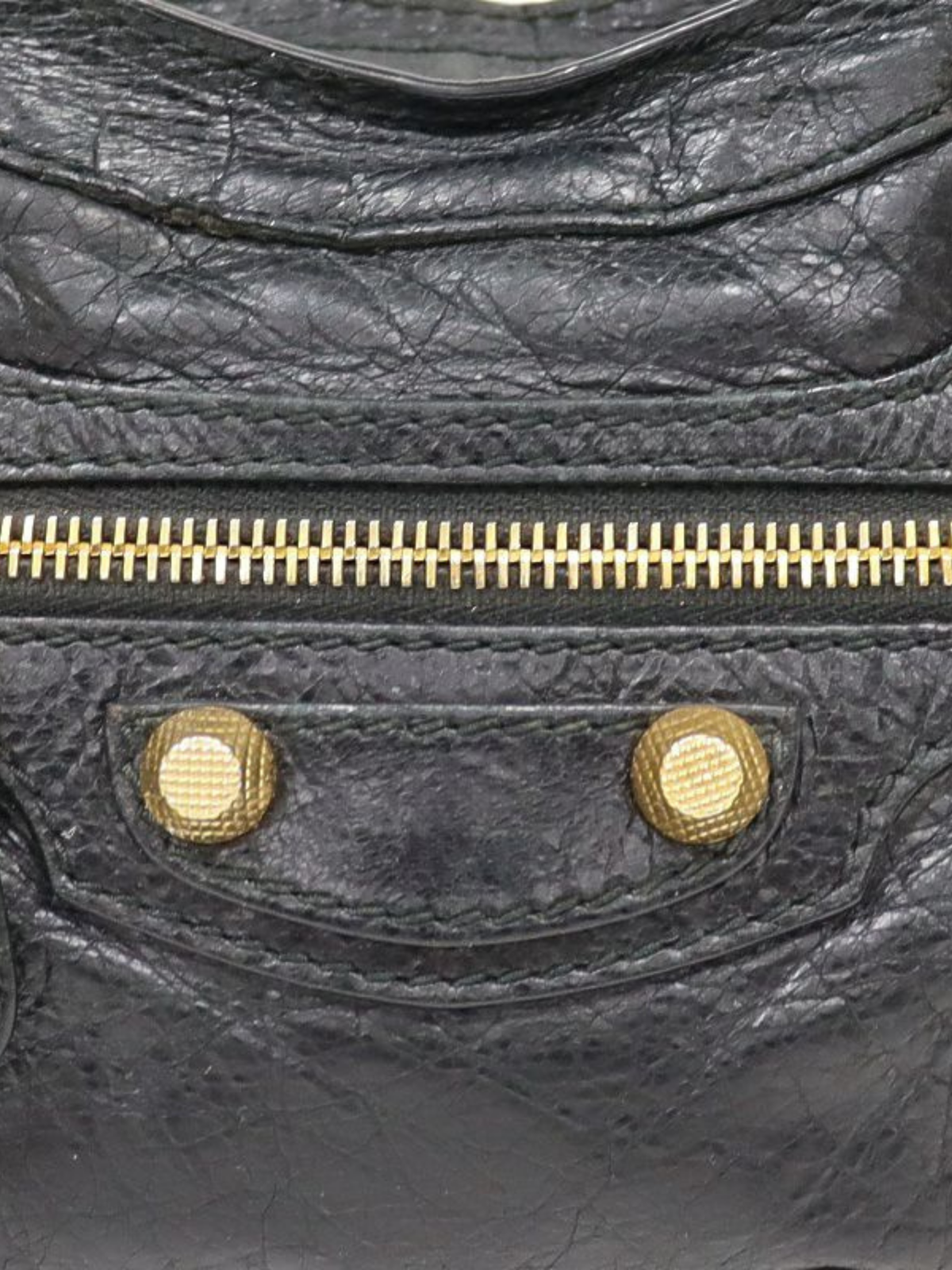 Balenciaga 2000s Black Leather Giant Mini City Bag