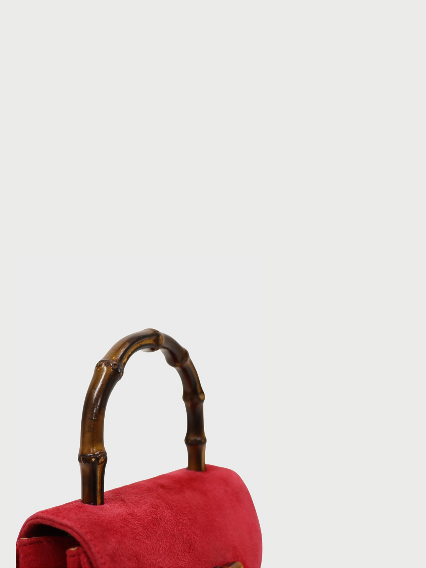 Gucci 2000s Pink Suede Bamboo 2Way Bag