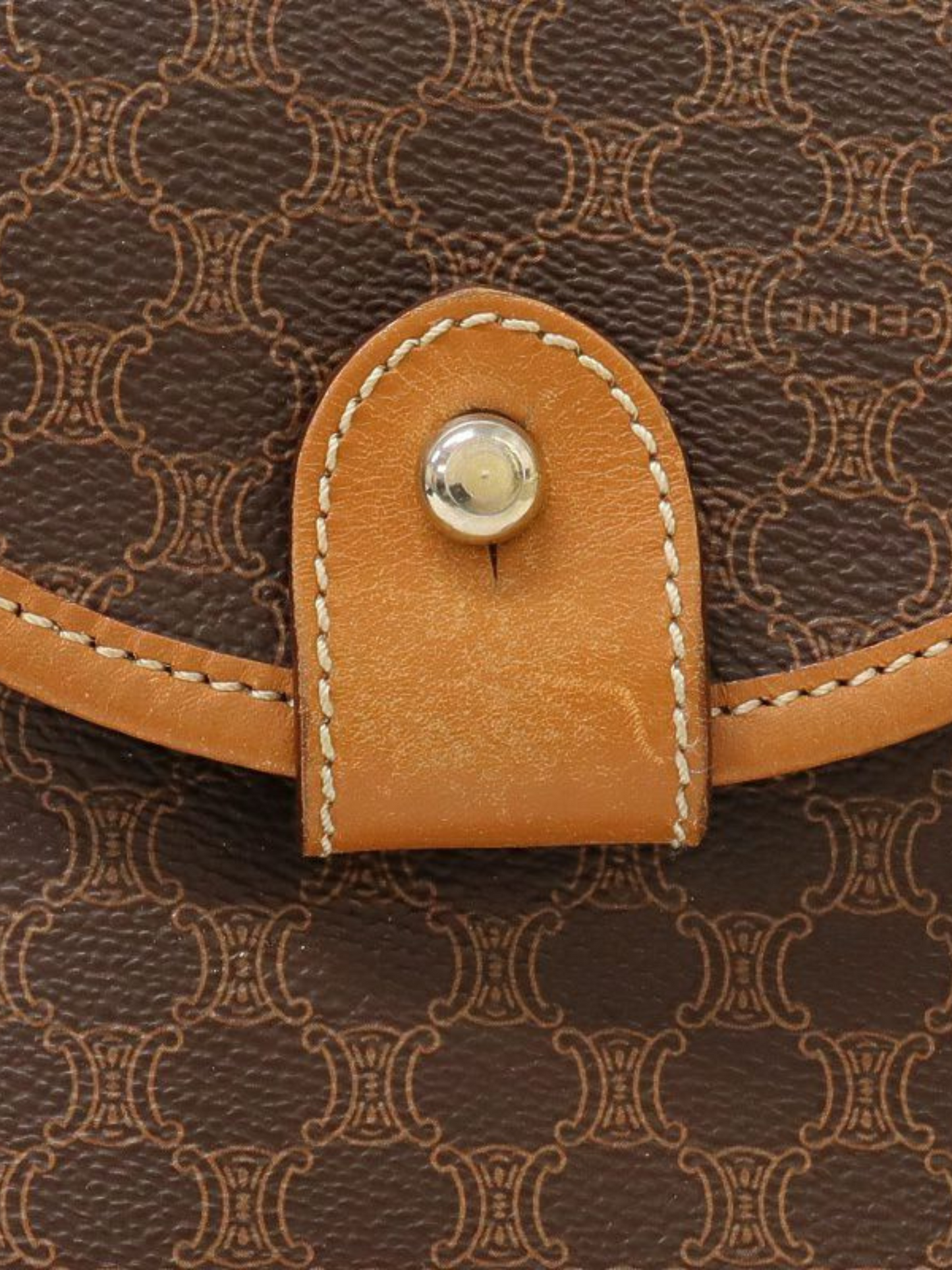 Celine 1990s Brown Macadam Backpack