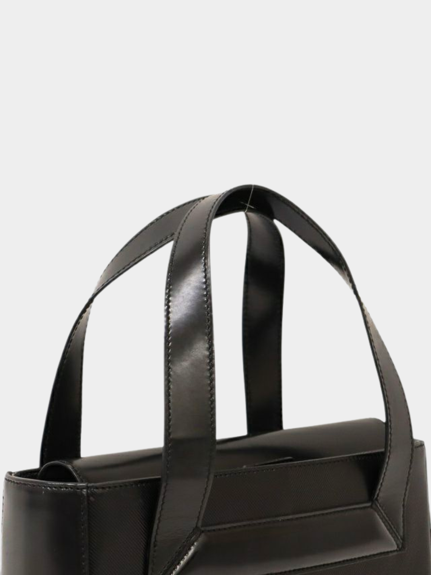 Celine 2000s Black Leather Circle Logo Handbag