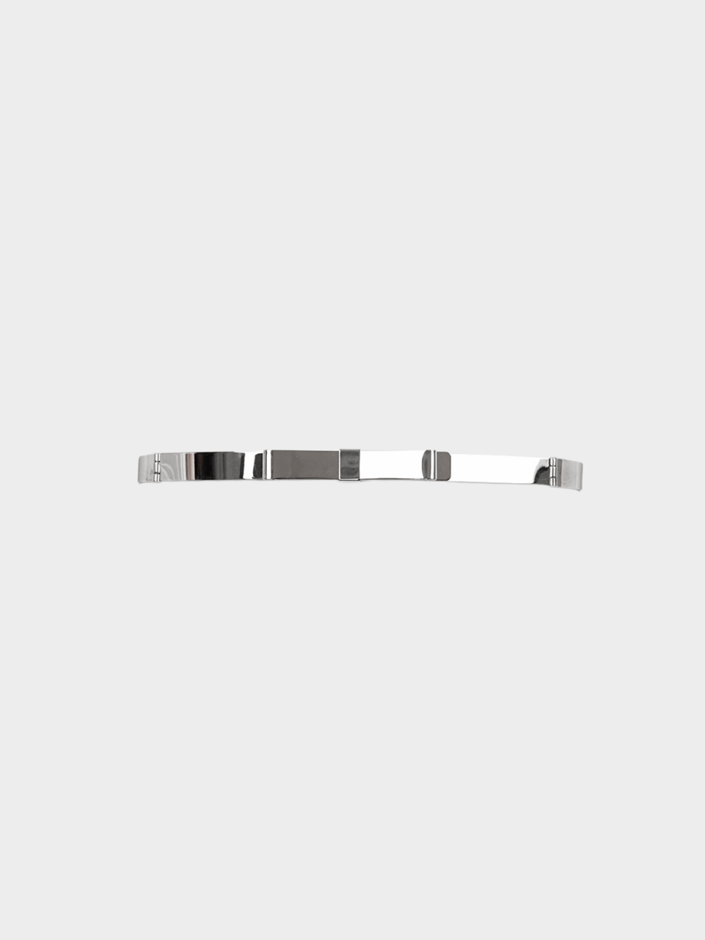Miu Miu SS 2000 Silver Bow Metal Belt