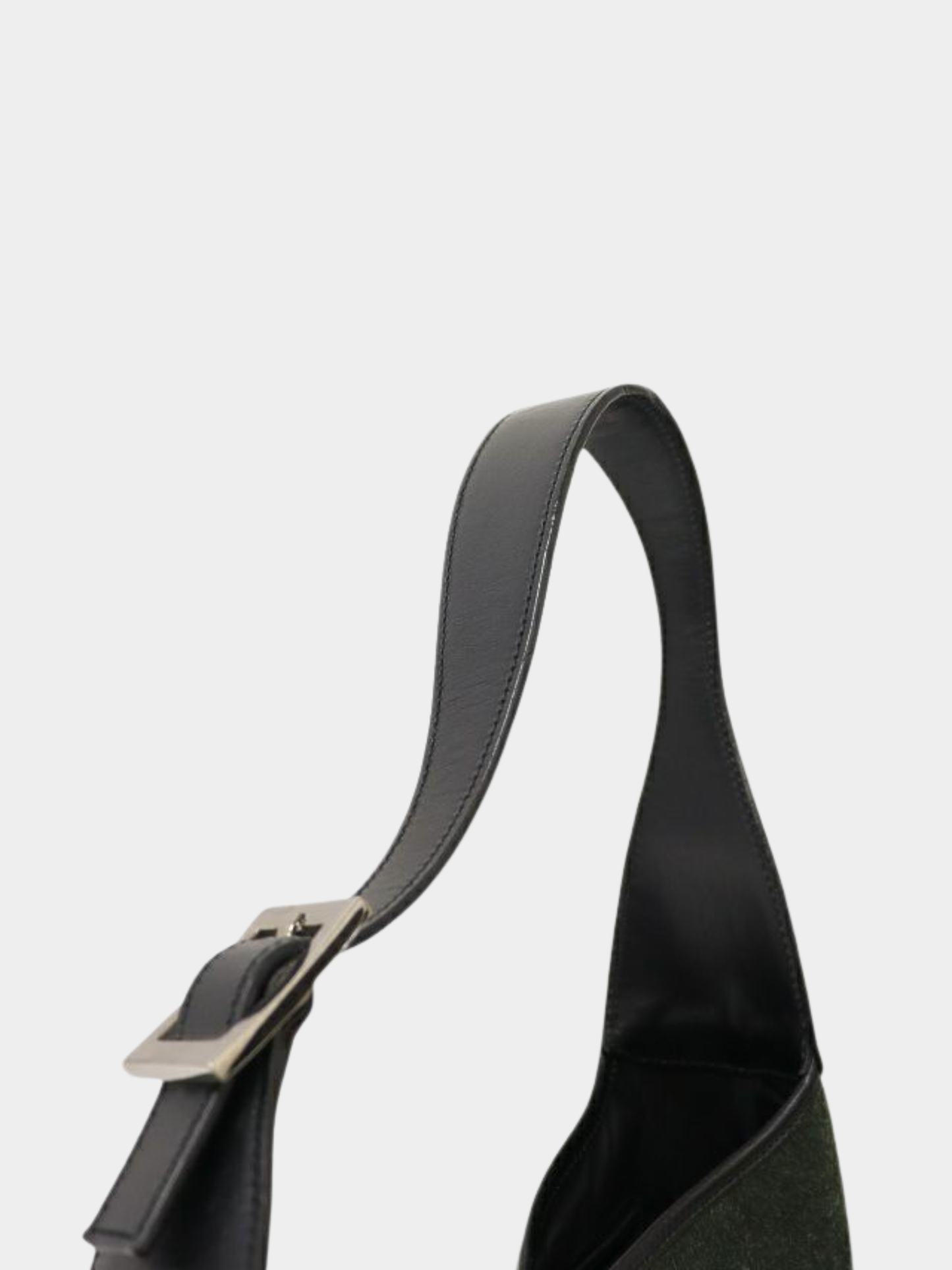 Gucci 2000s Black Khaki Wool Jackie One-Shoulder Bag