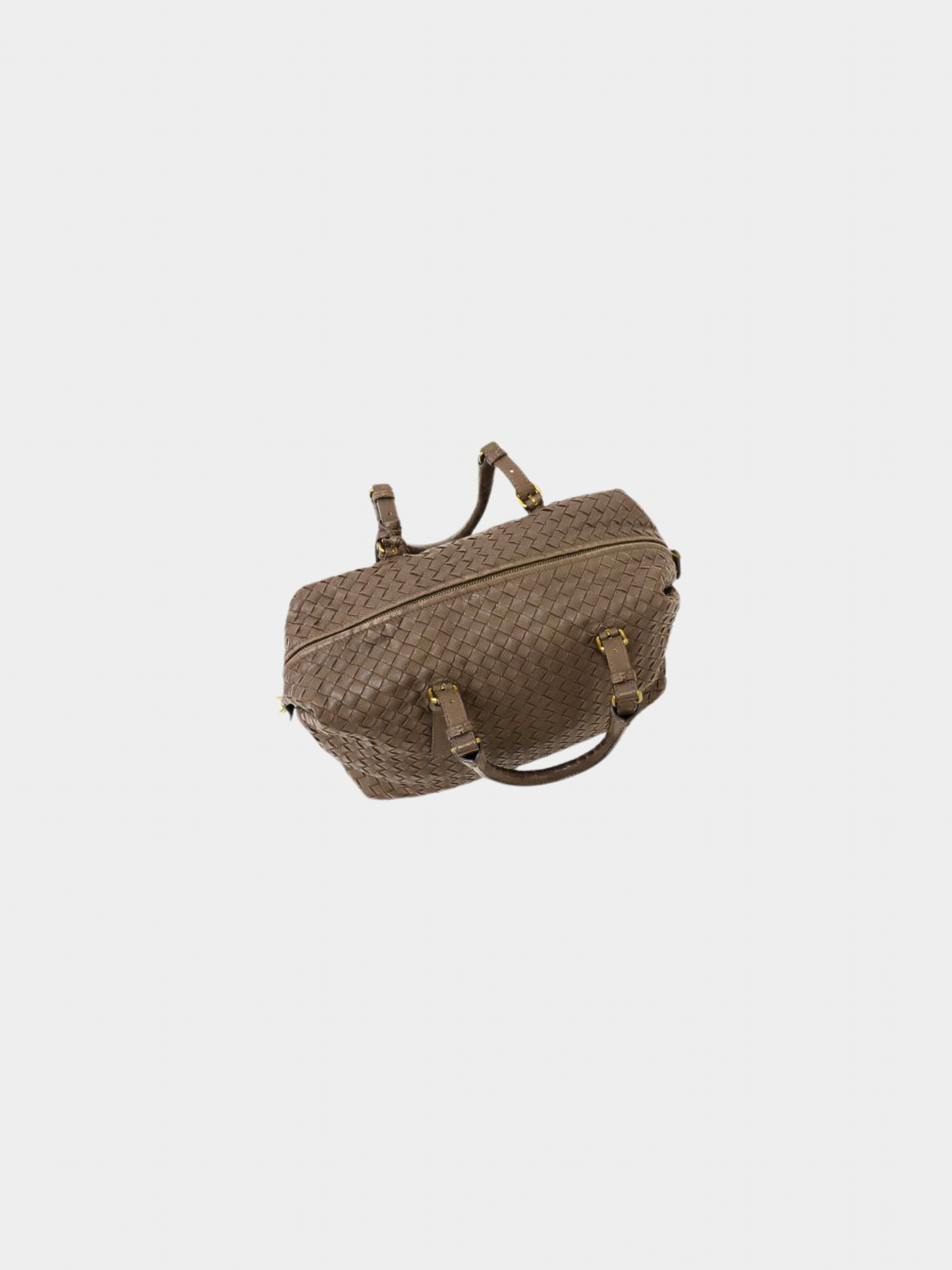 Bottega Veneta 2000s Brown Intrecciato Leather Handbag