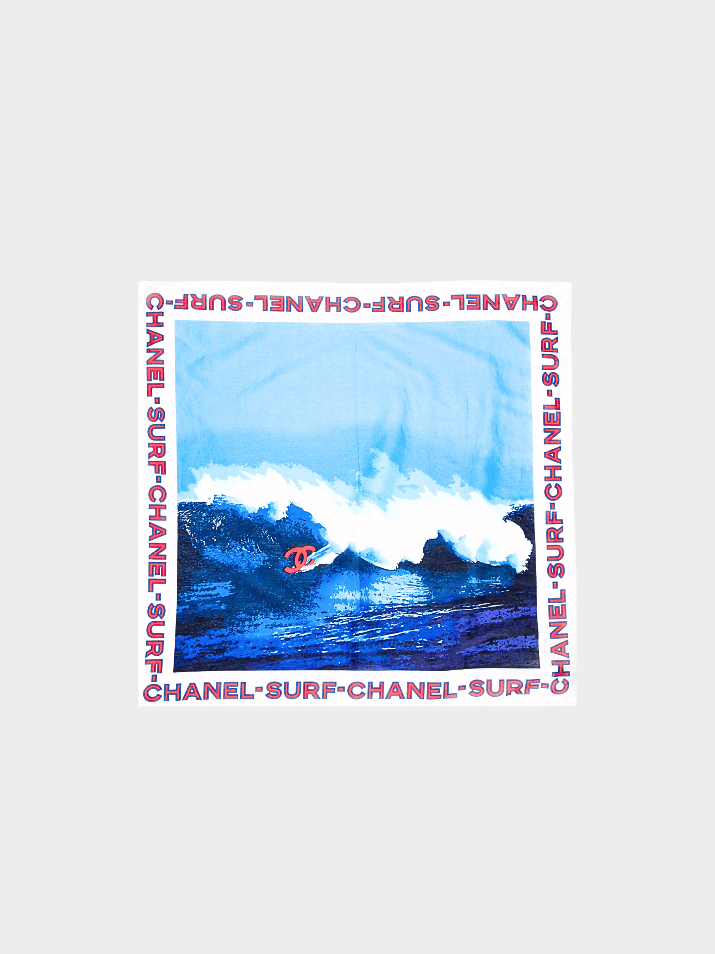 Chanel Surf SS 2002 Rare Cotton Printed Scarf