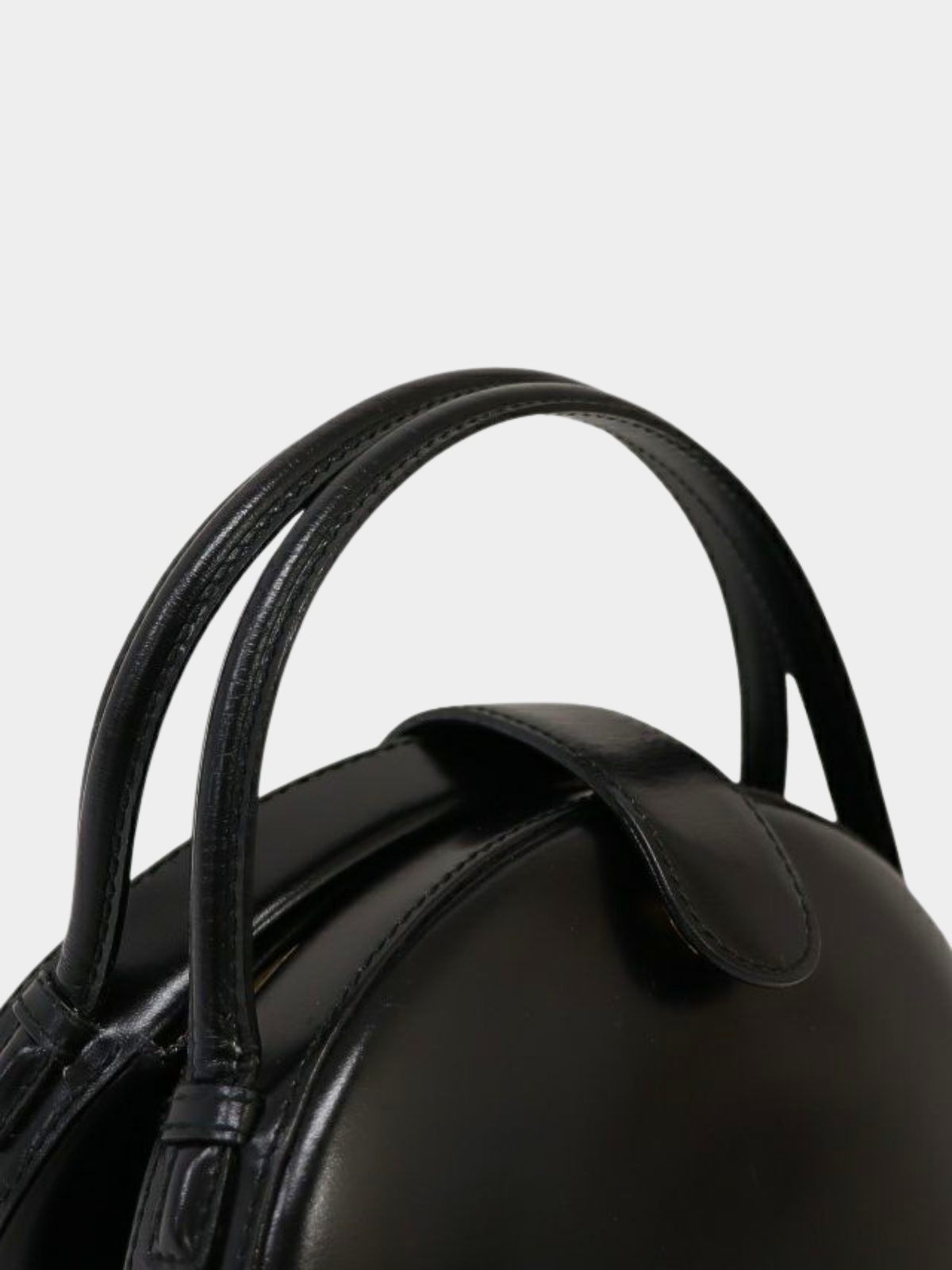 Loewe 2010s Black Calf Leather Anagram Round 2-Way Bag