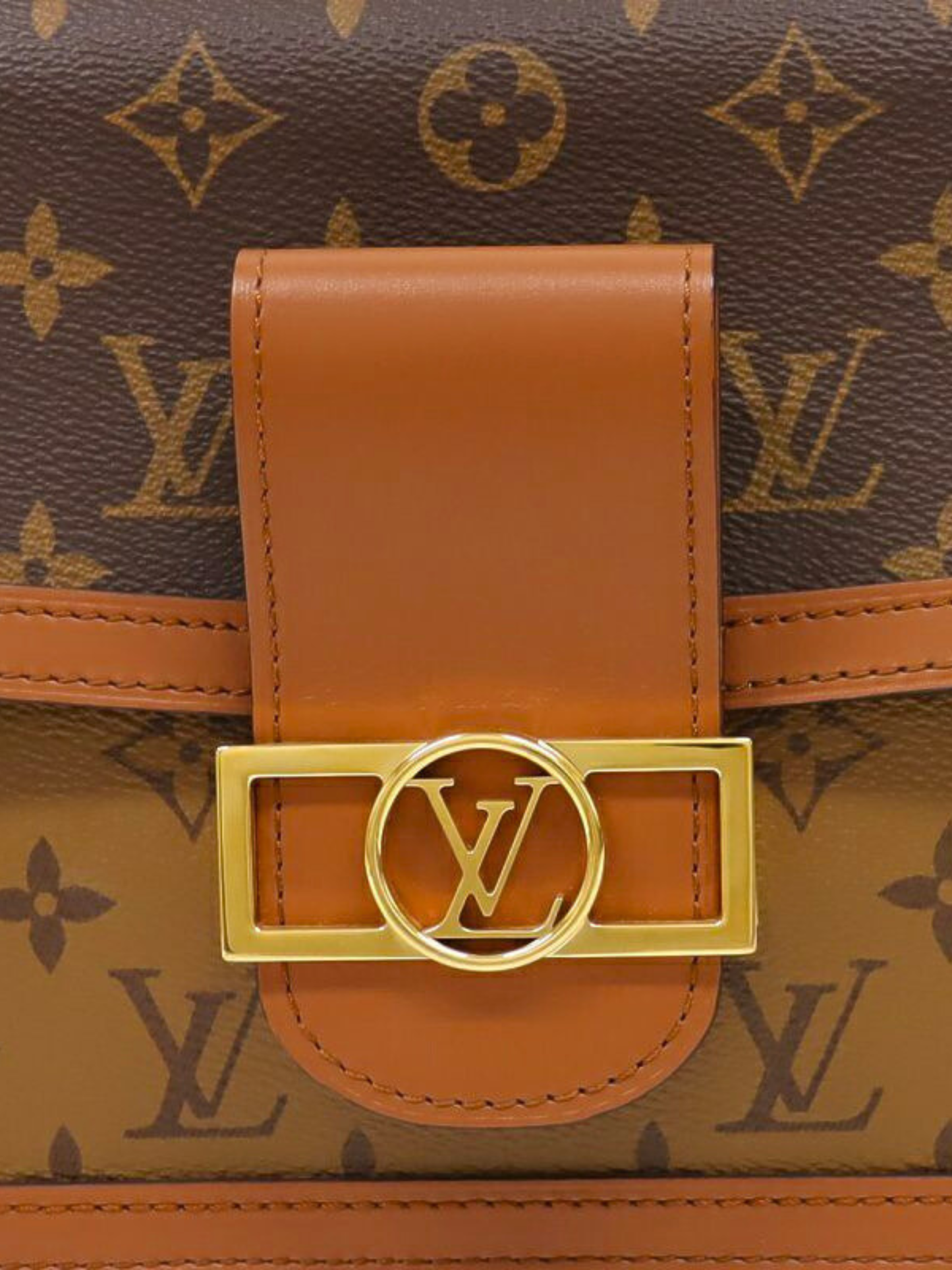 Louis Vuitton 2020s Brown Monogram Reverse Dauphine MM Bag