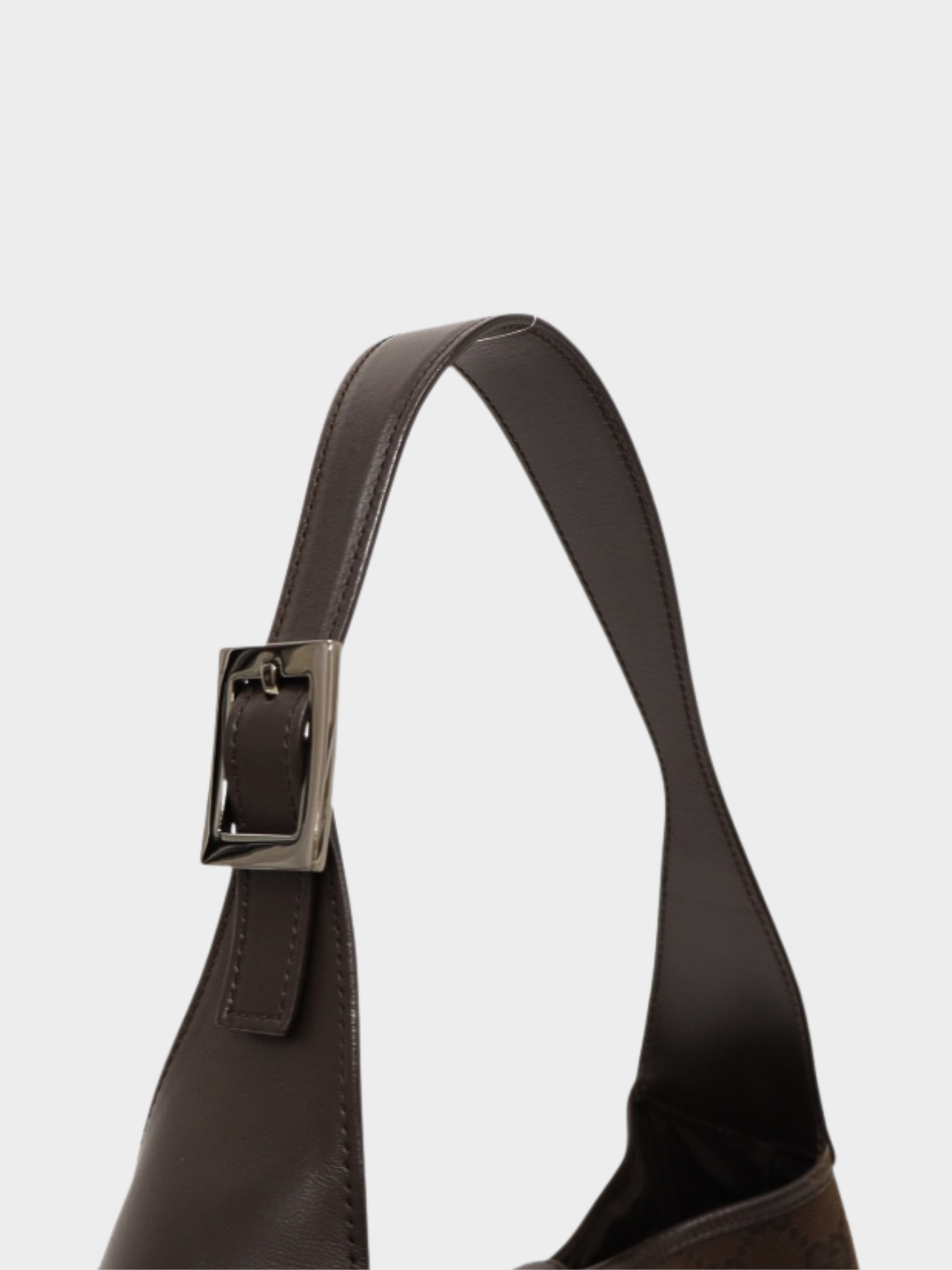 Gucci 2000s Brown GG Canvas Leather Jackie Shoulder Bag