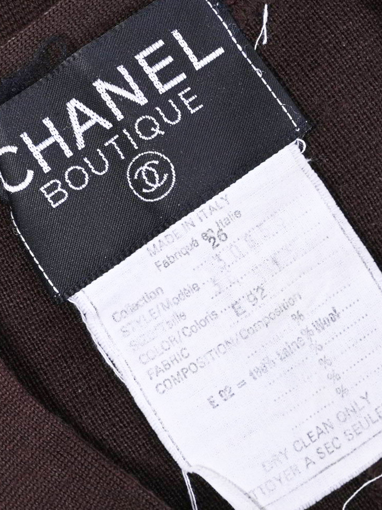 Chanel 1990s Brown Wool-knit Cardigan