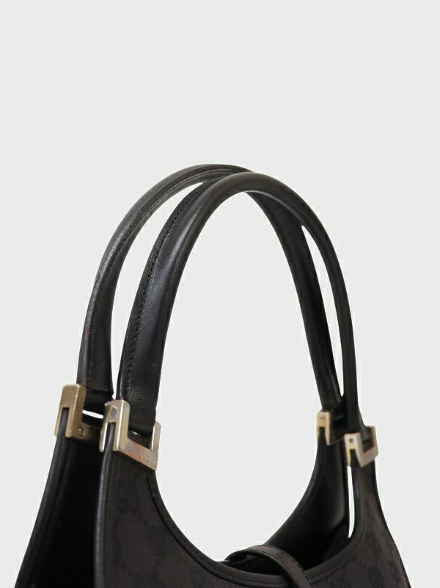 Gucci 2000s Black GG Canvas Jackie Handbag