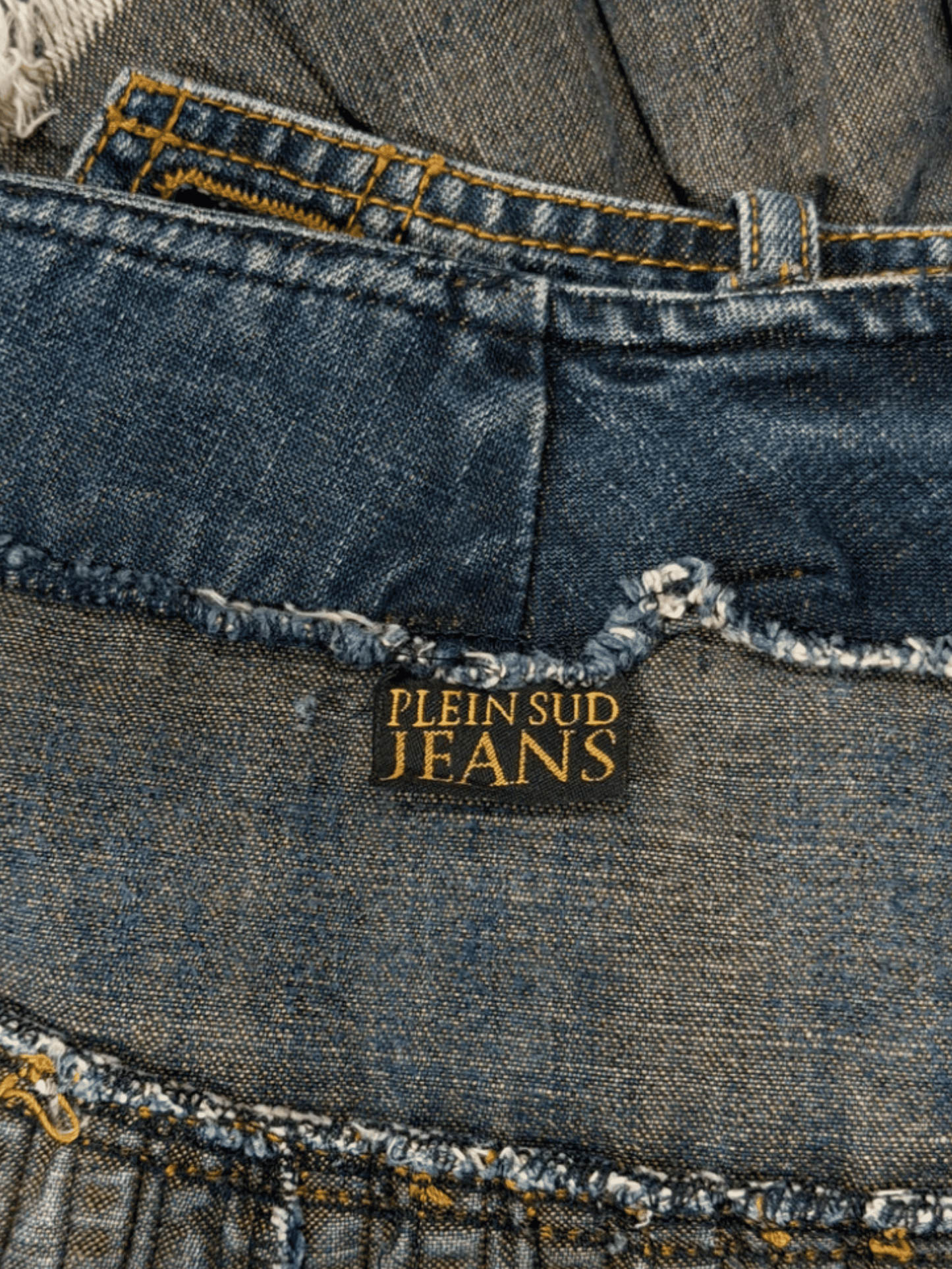 Plein Sud SS 2003 Blue Denim Pleated Skirt