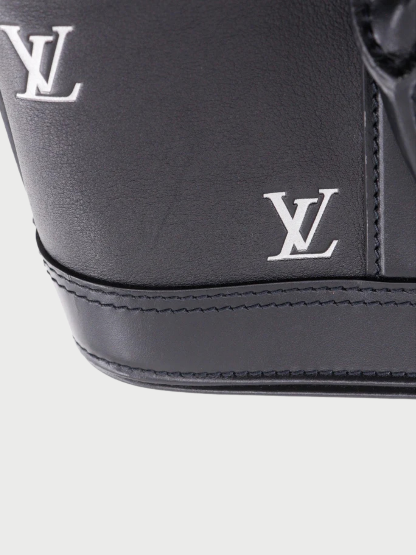 Louis Vuitton 2020s Black Calf Leather Alma EW 2Way Bag