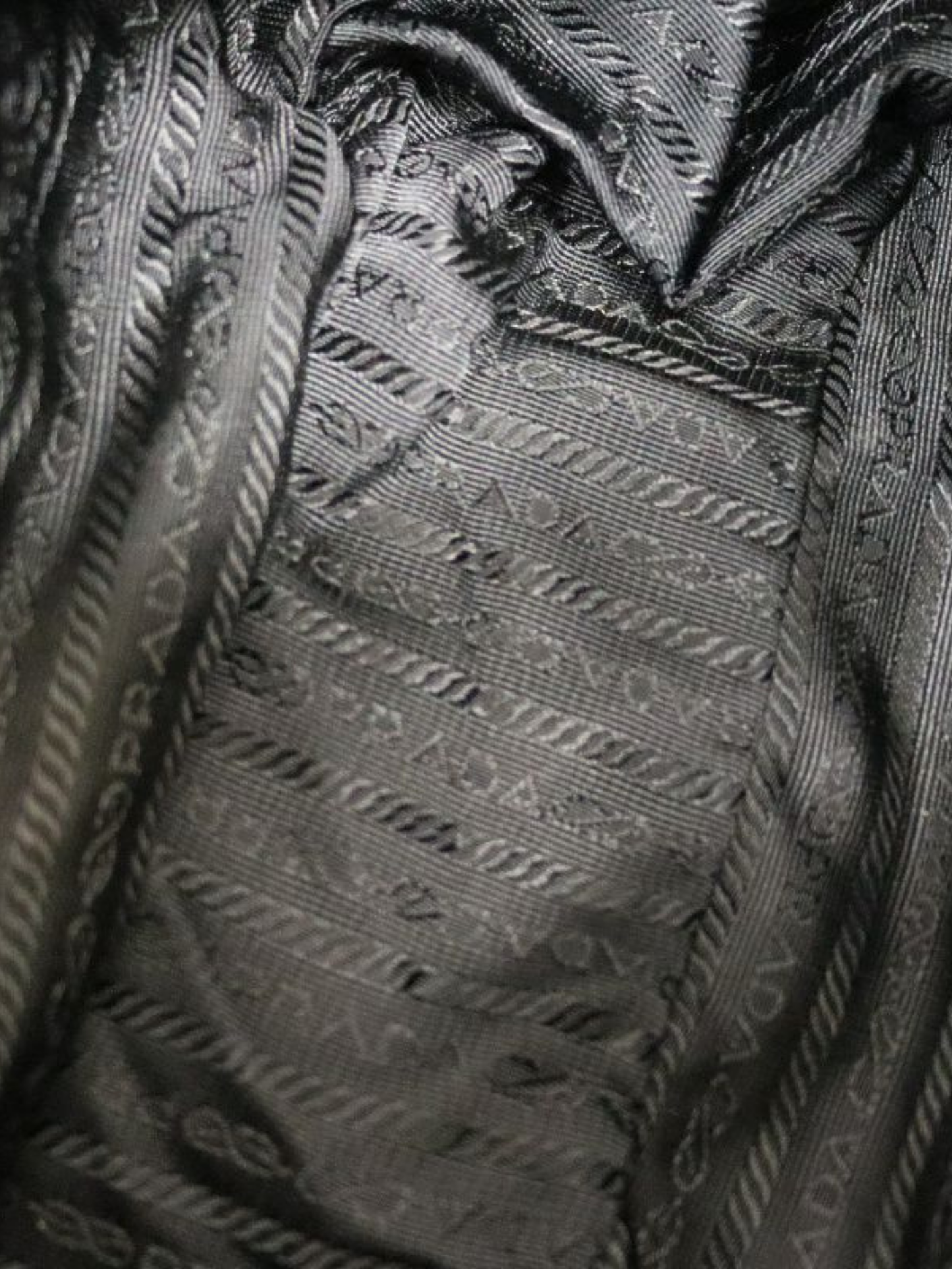 Prada 2000s Black Triangle Logo Nylon Leather Handbag