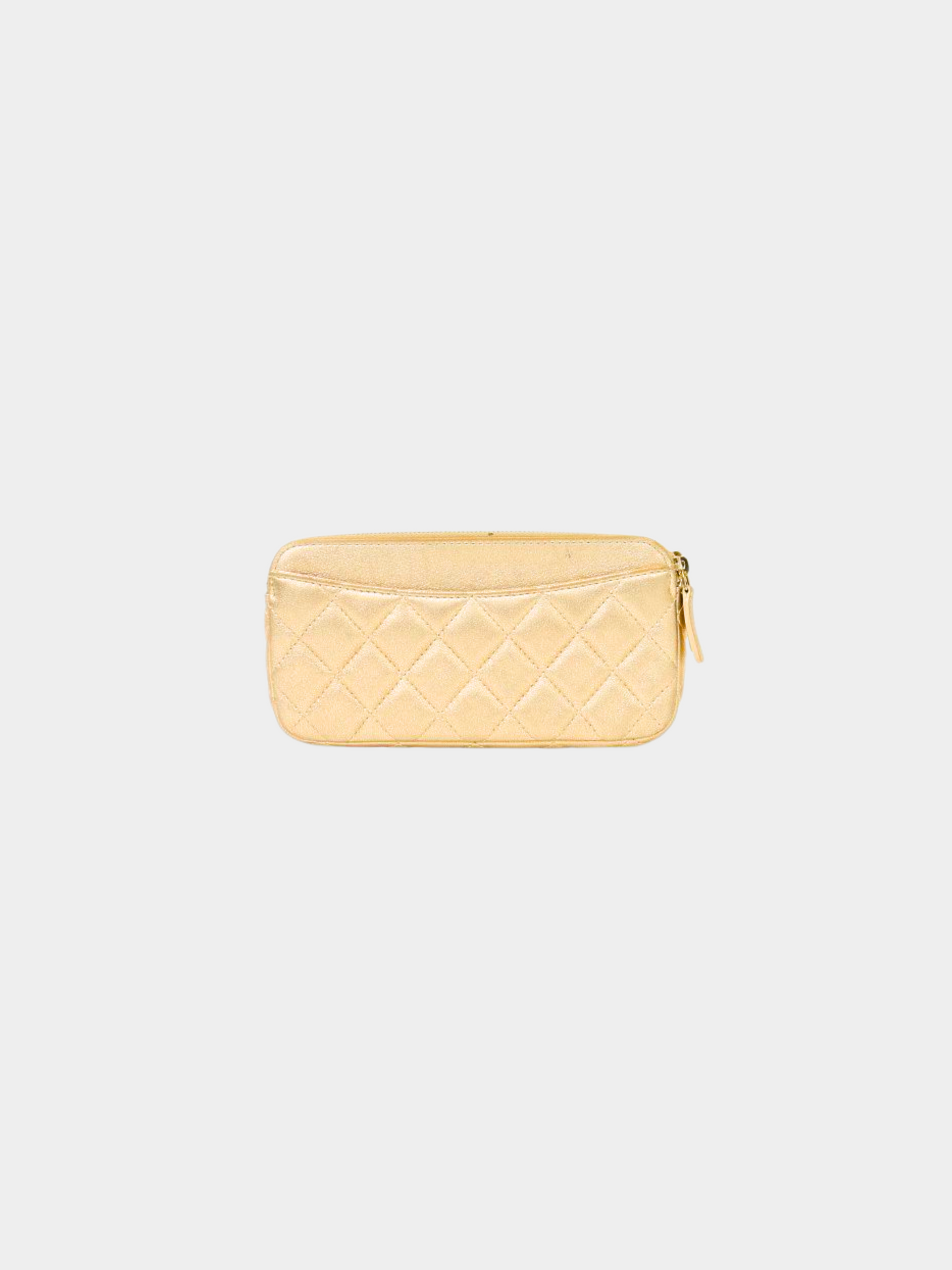 Chanel 2021 Gold Matelasse Chain Wallet