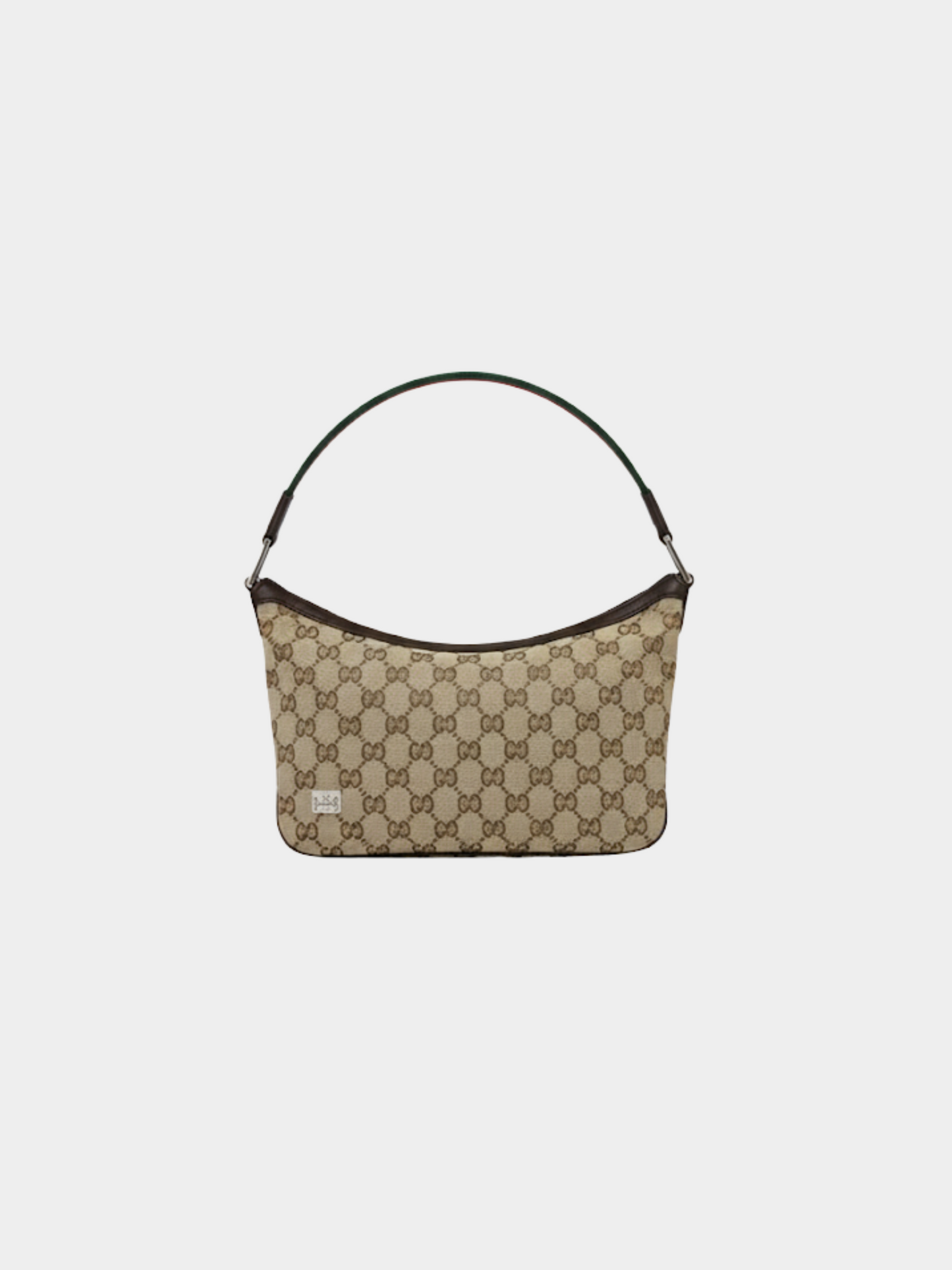 Gucci 2000s Beige Brown Sherry Line GG One-Shoulder Bag