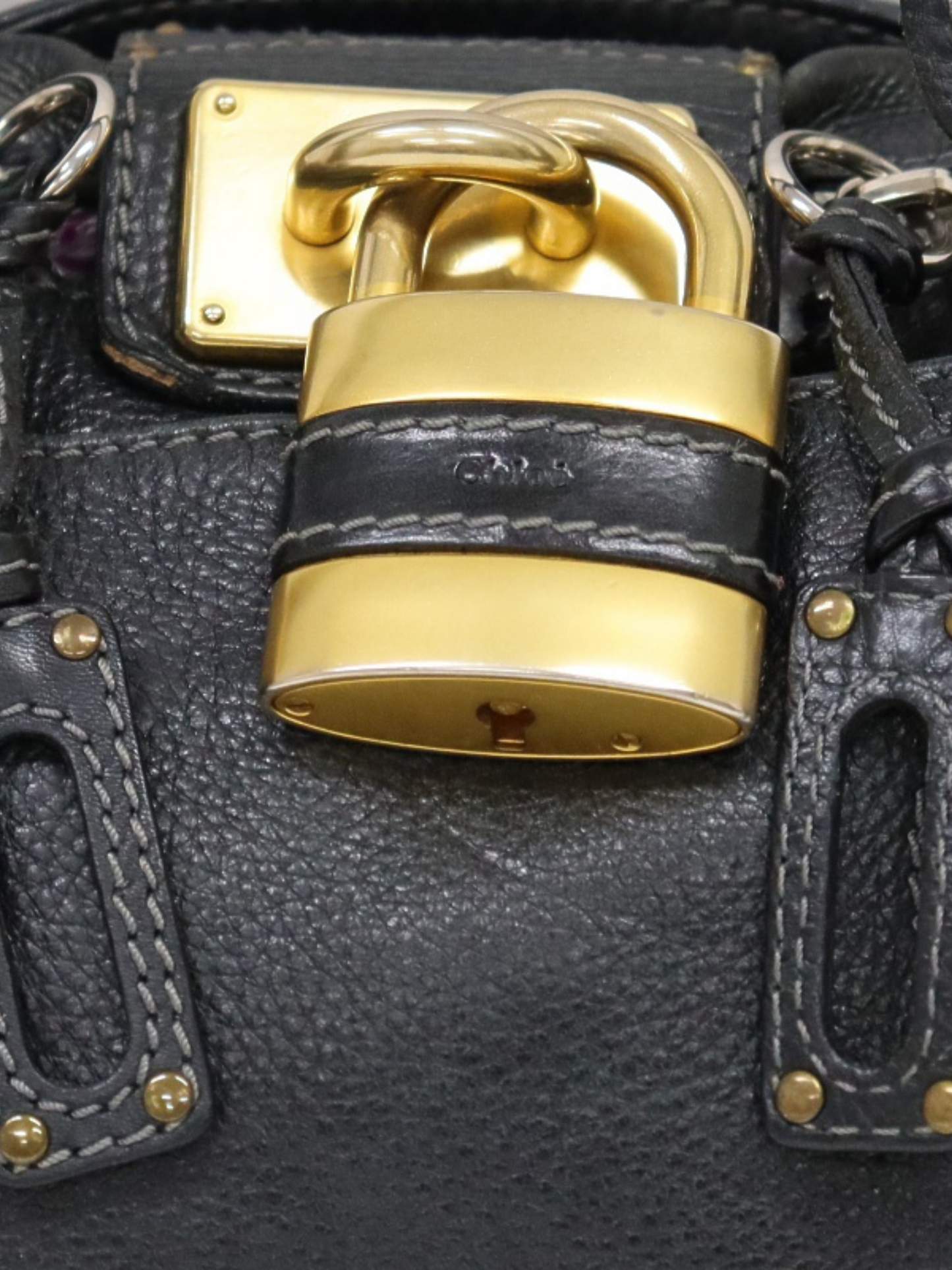 Chloé 2000s Black Leather Paddington Bag