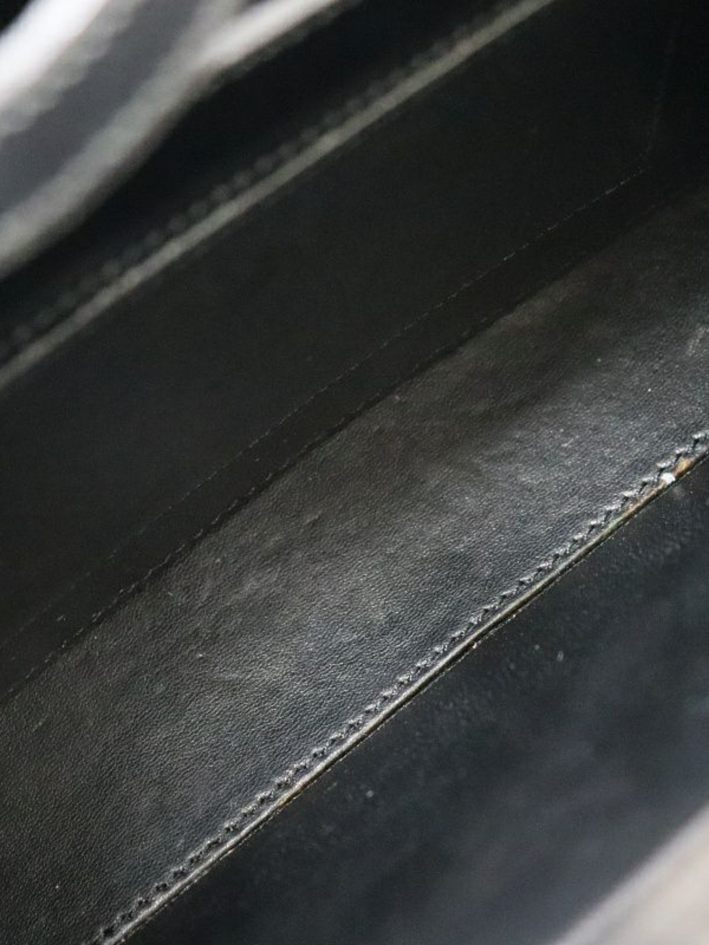 Celine 2000s Black Leather Gancini Hardware Handbag