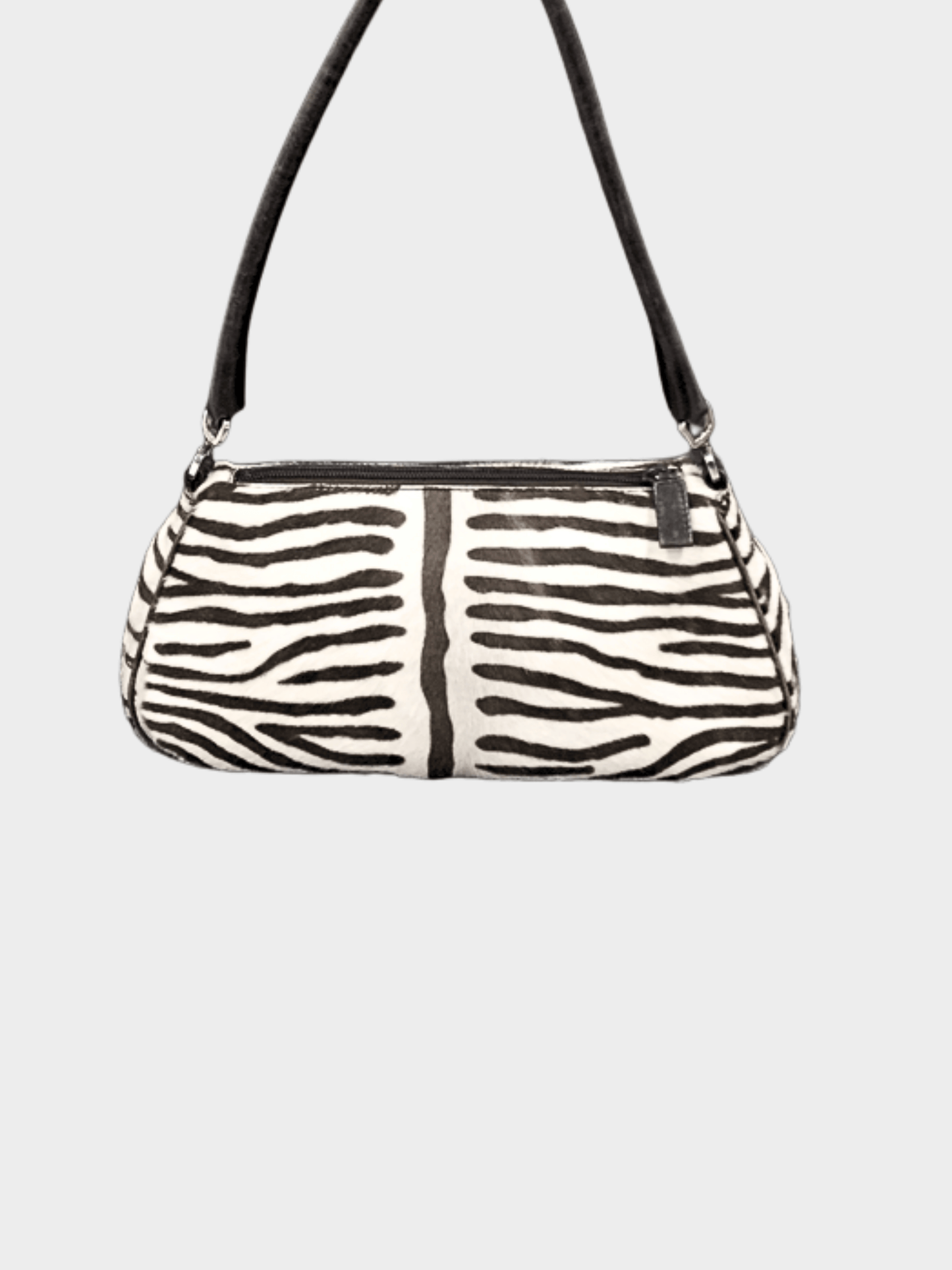 Prada 2000s Tri Color Zebra Print Calfhair Shoulder Bag