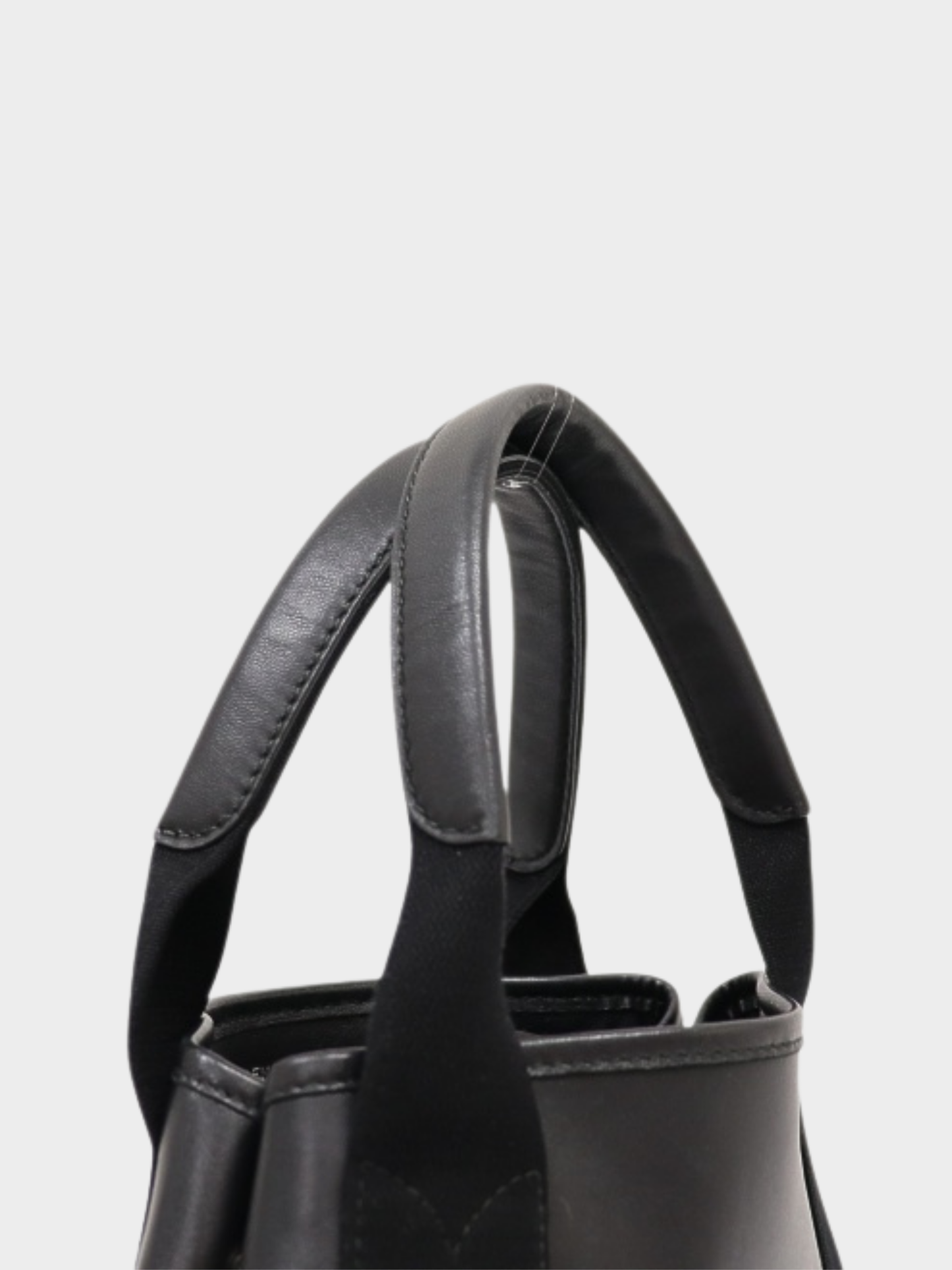 Balenciaga 2020s Black Leather Navy Cabas XS Bag