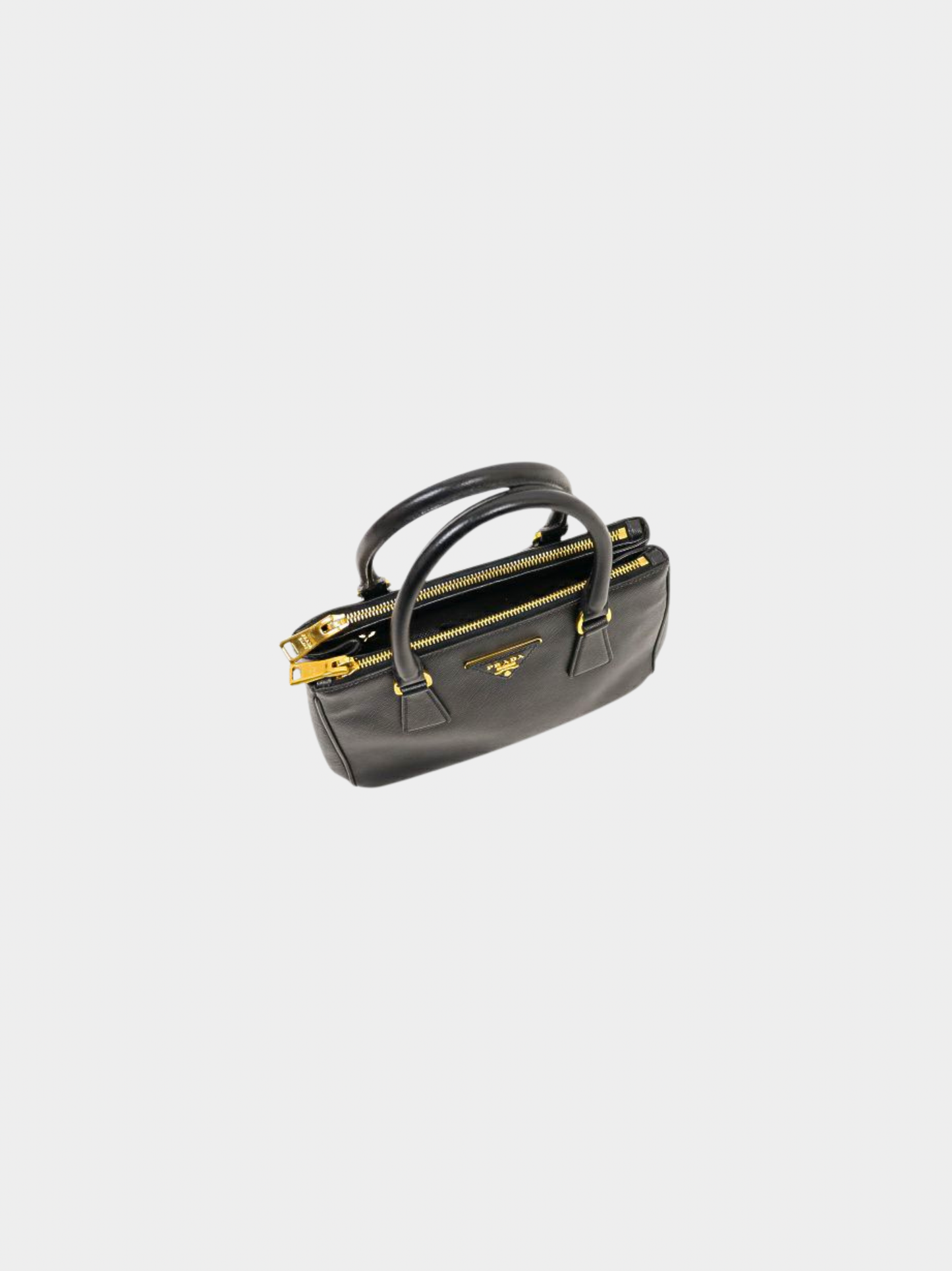 Prada 2010s Black Saffiano Galleria 2-Way Bag