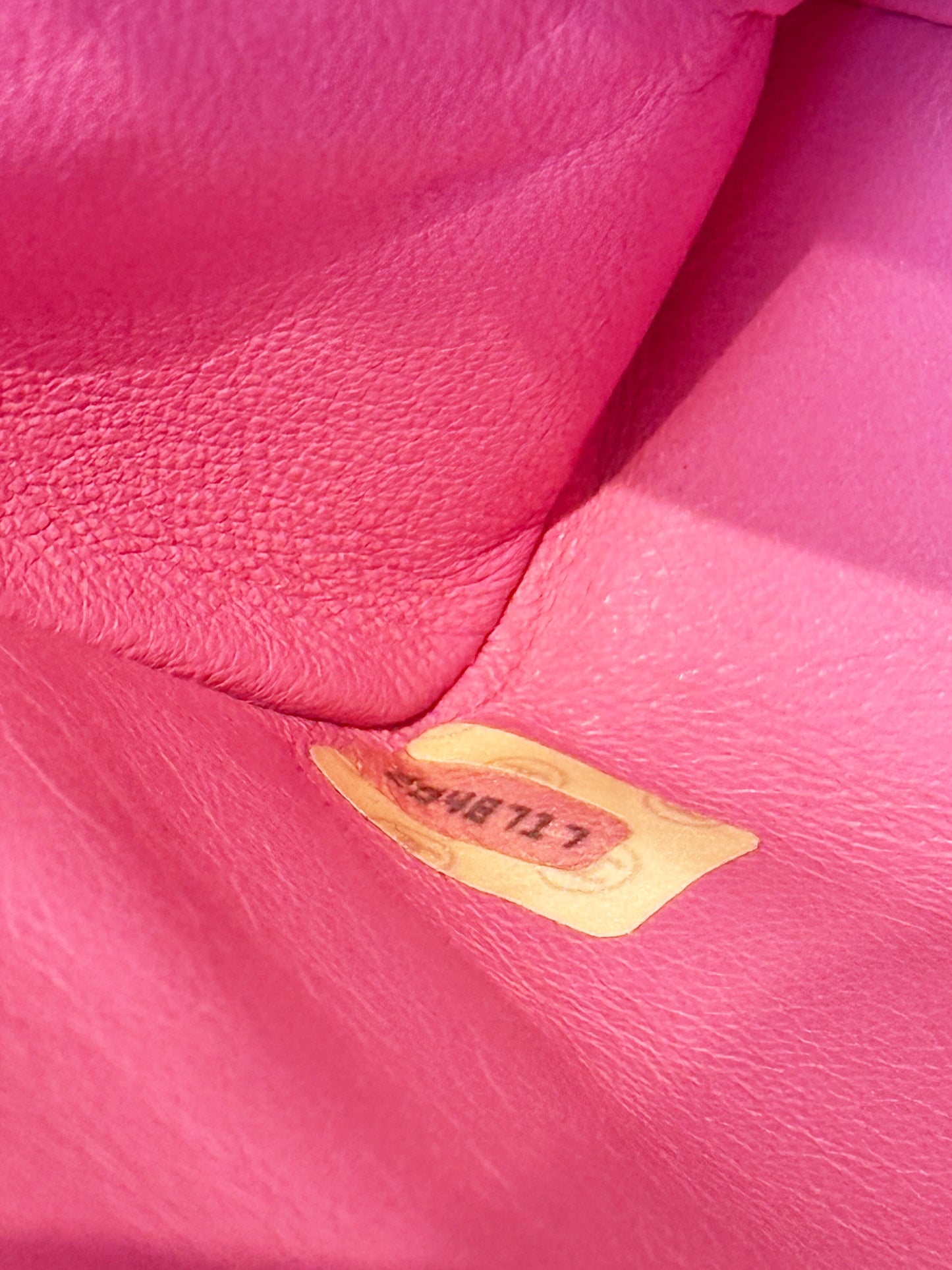 Chanel 1991-1994 Pink Canvas Stitched Flap Bag