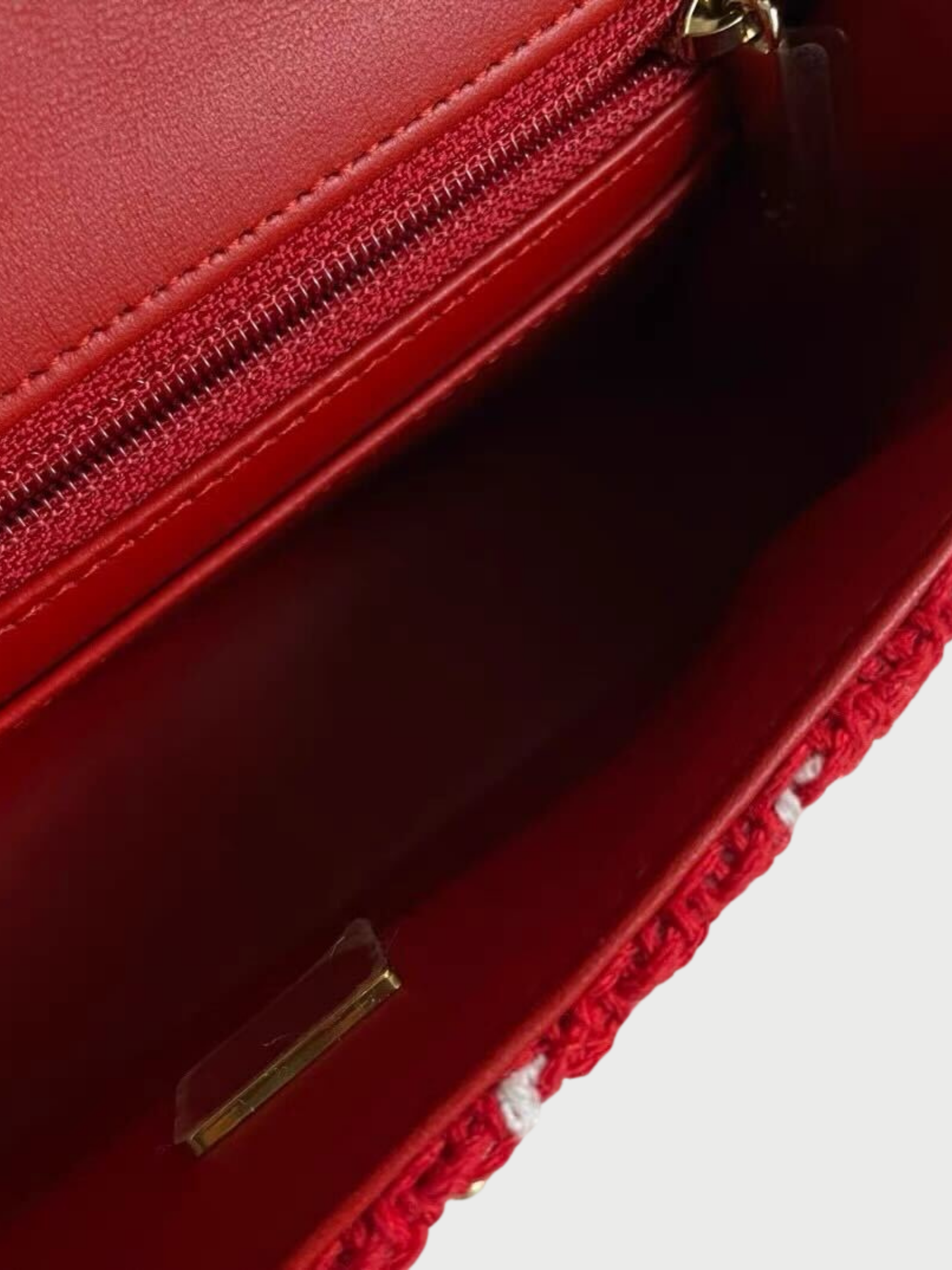 Chanel 2020s Red Tweed Mini Classic Flap Bag