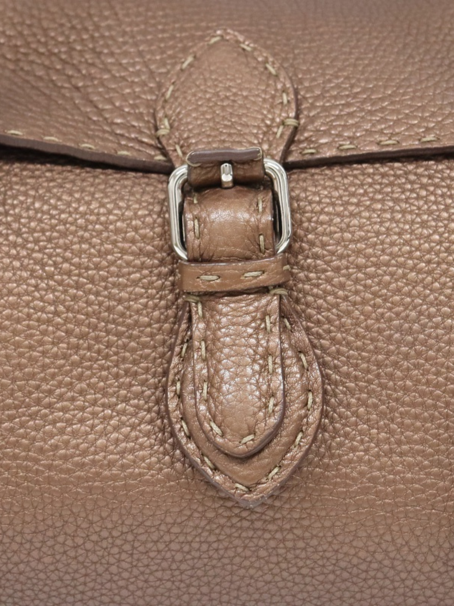 Fendi 2000s Brown Leather Selleria Handbag