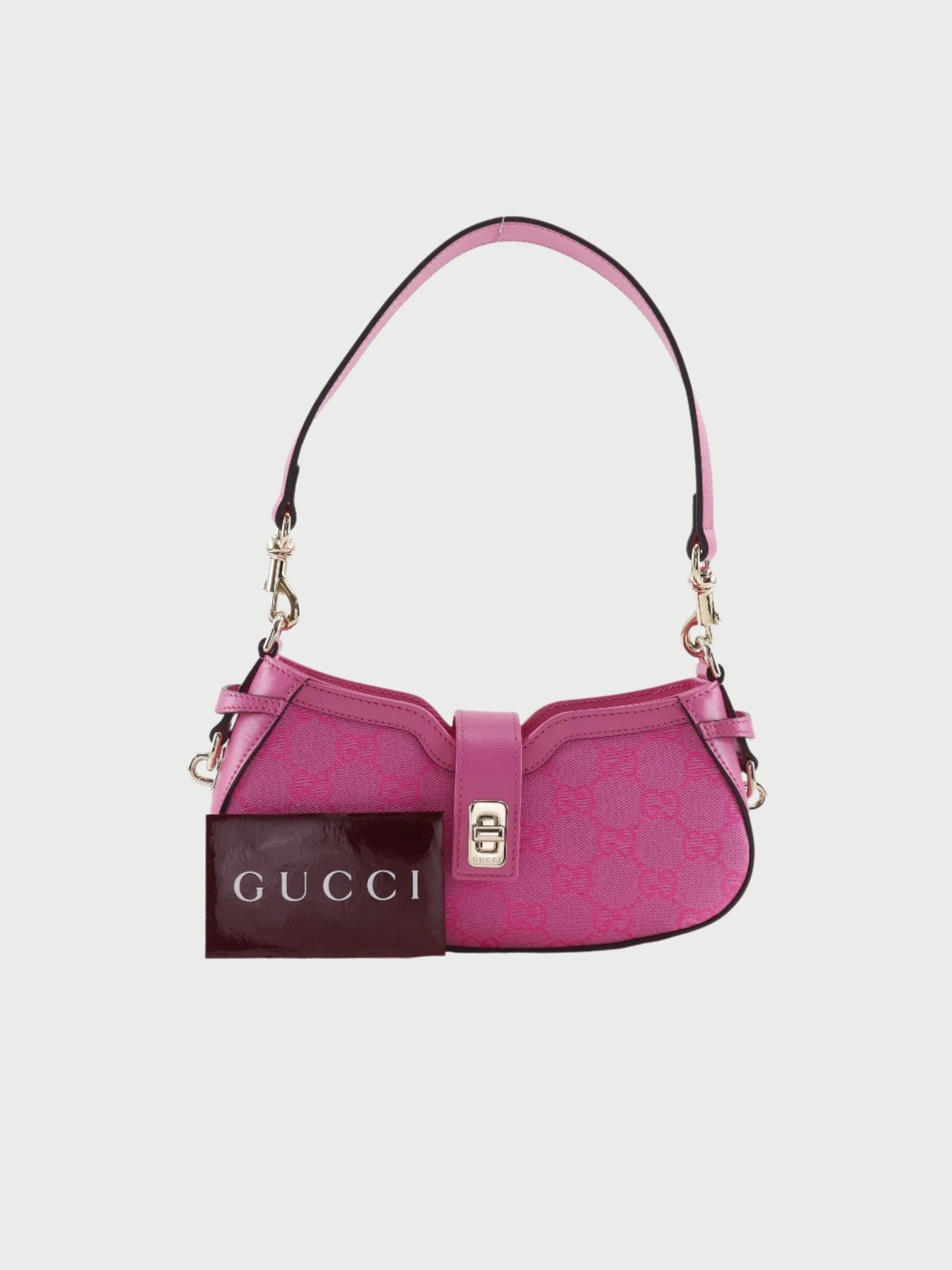Gucci 2020s Pink GG Canvas Moonside Mini Shoulder Bag