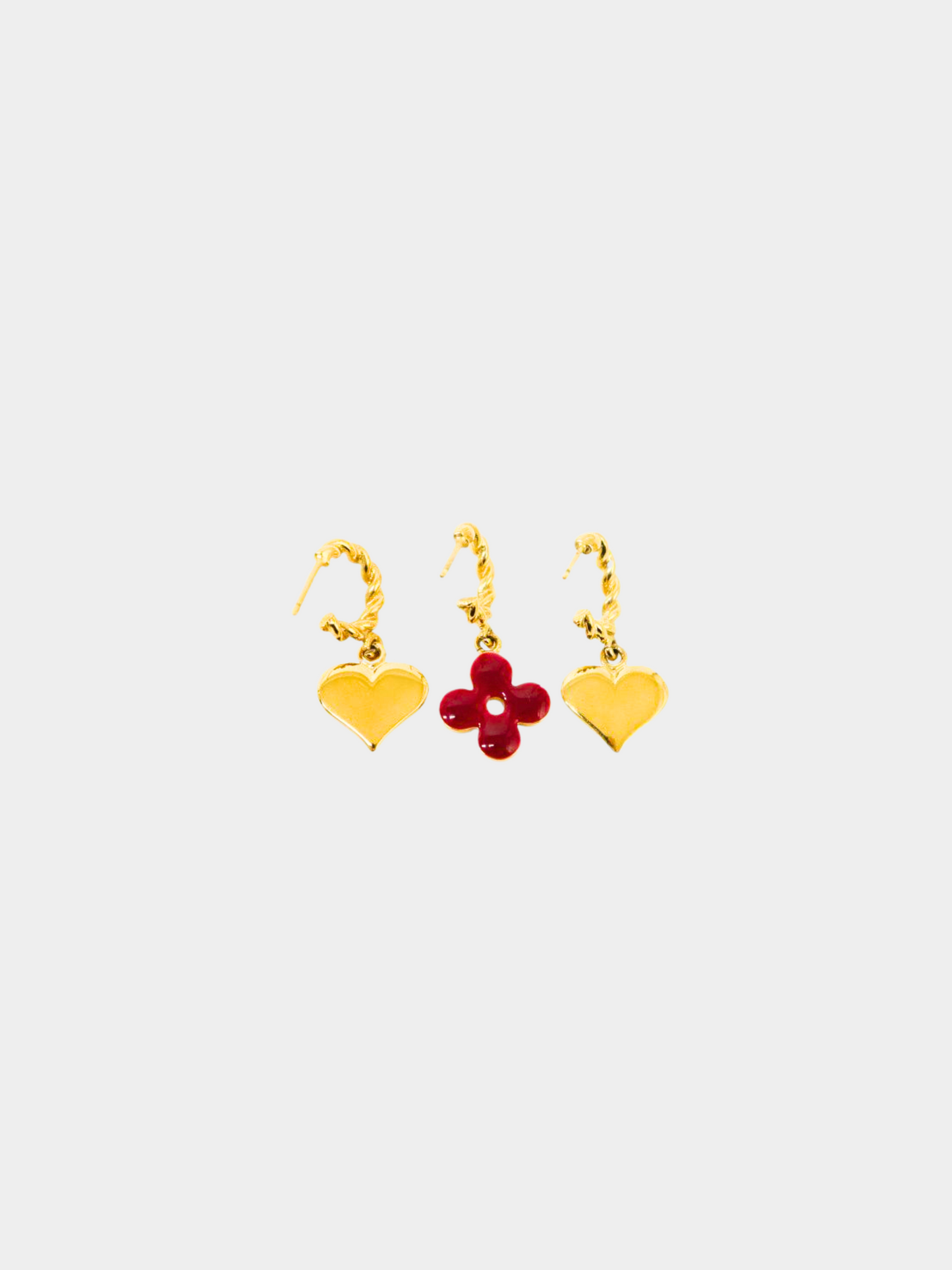 Louis Vuitton 2000s Gold Monogram Hoop Earrings