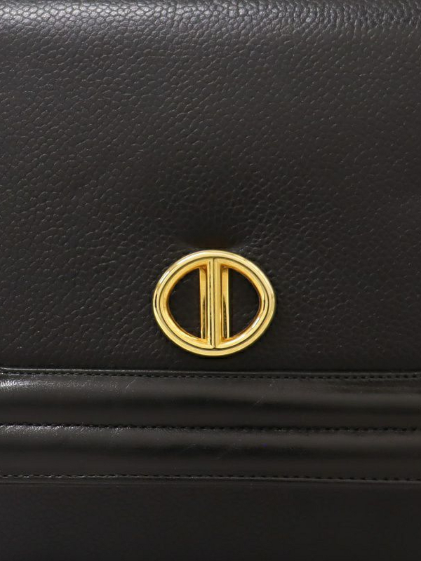 Christian Dior 2000s Black Push-Lock Leather Shoulder Bag