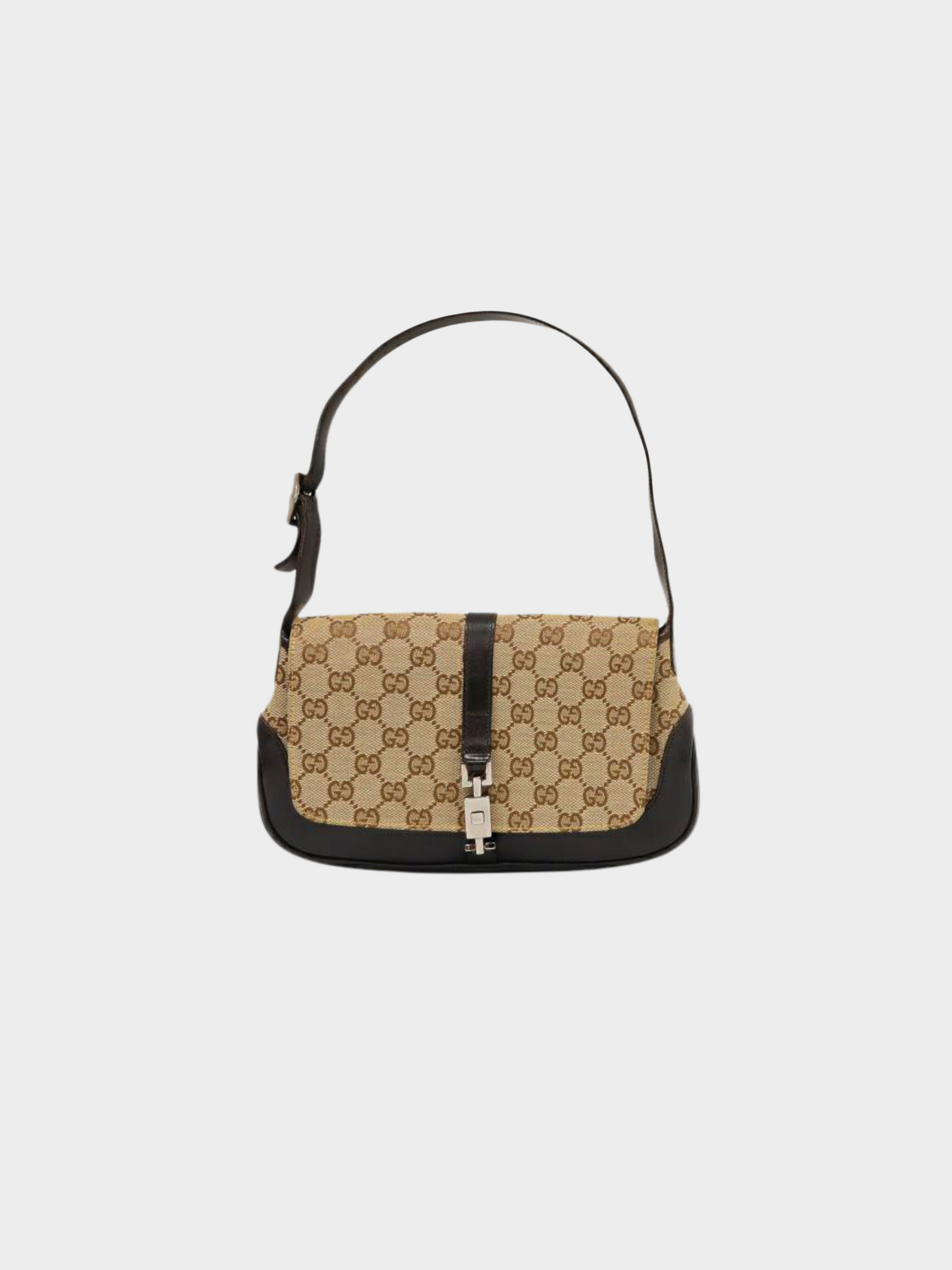 Gucci 2000s Dark Brown GG Monogram Canvas Jackie Bag